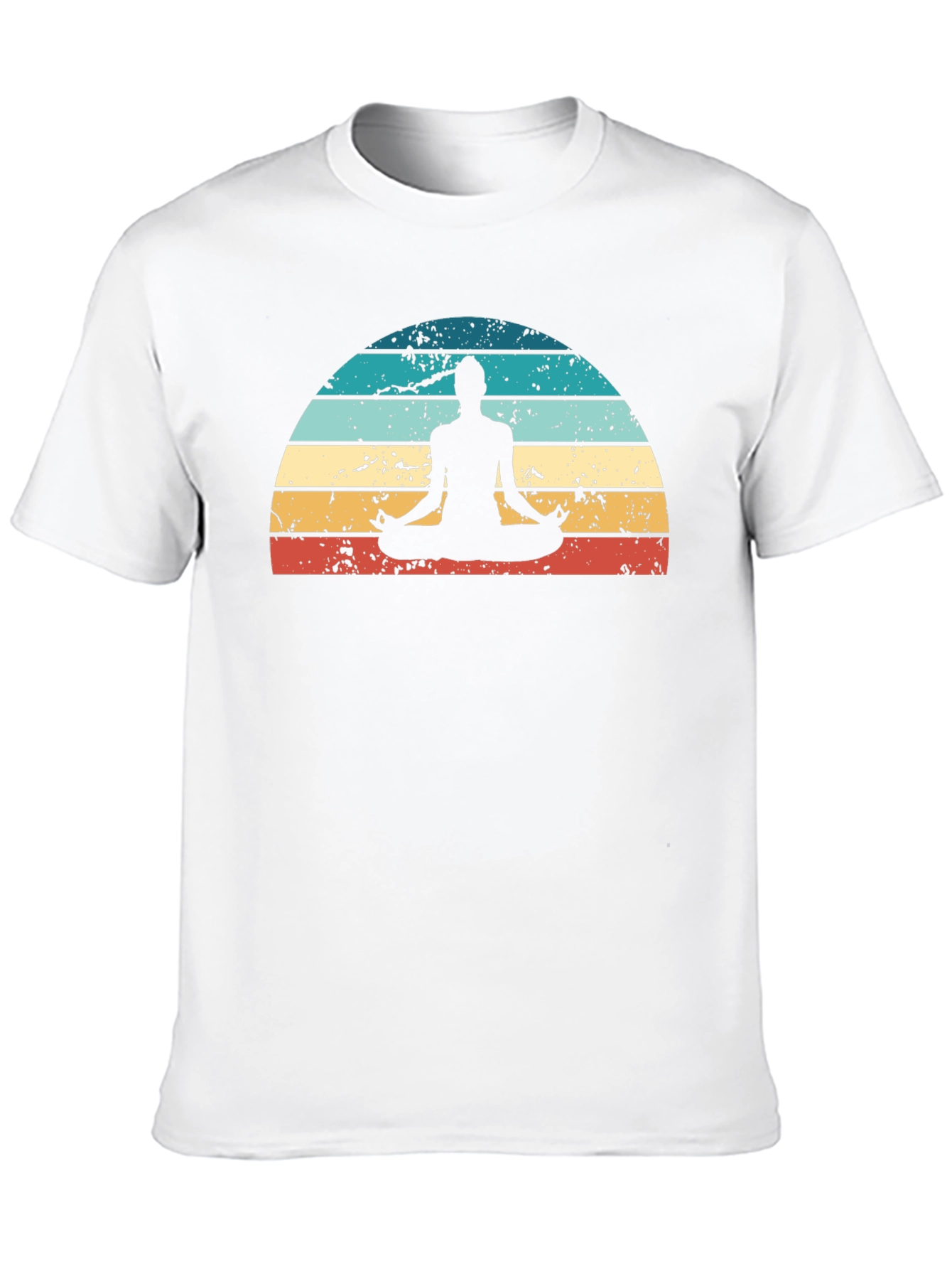 Retro Sunset Yoga Meditation T-Shirt