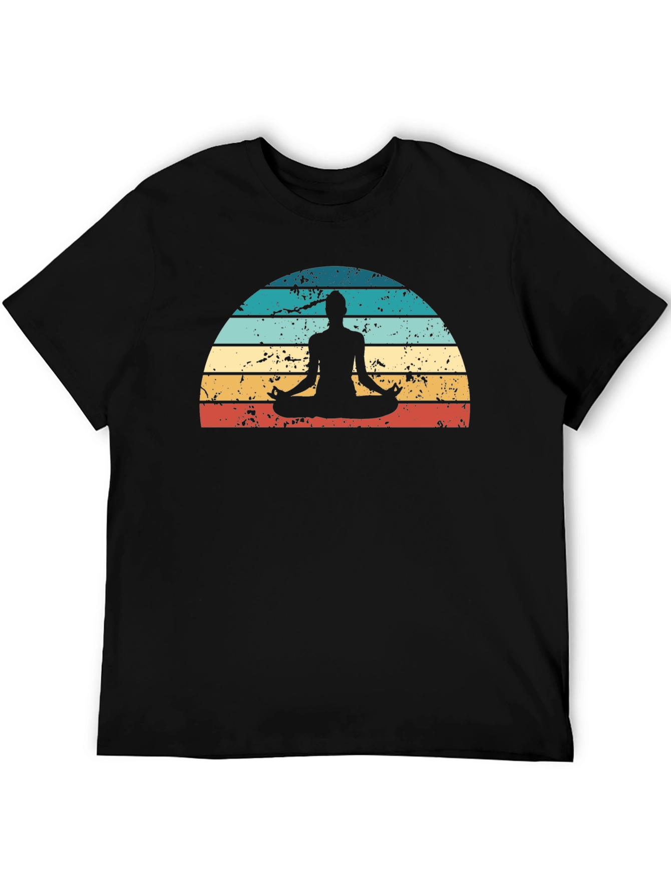Retro Sunset Yoga Meditation T-Shirt