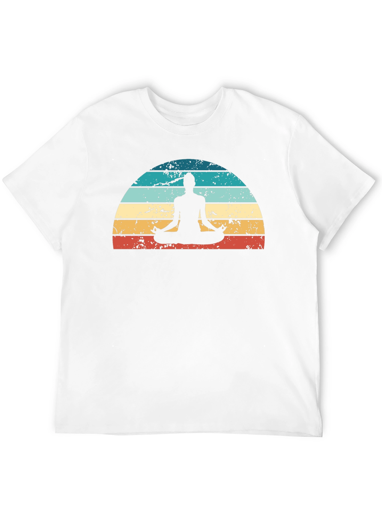 Retro Sunset Yoga Meditation T-Shirt