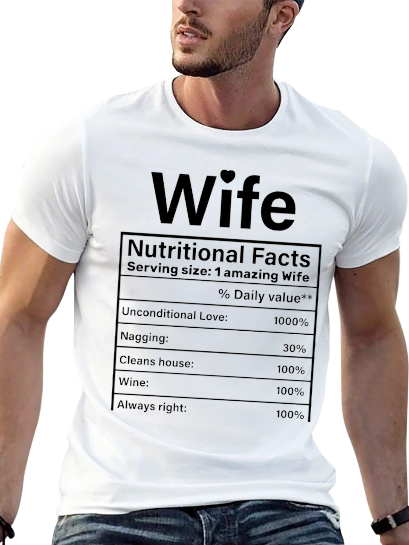 Funny Wife Nutritional Facts T-Shirt