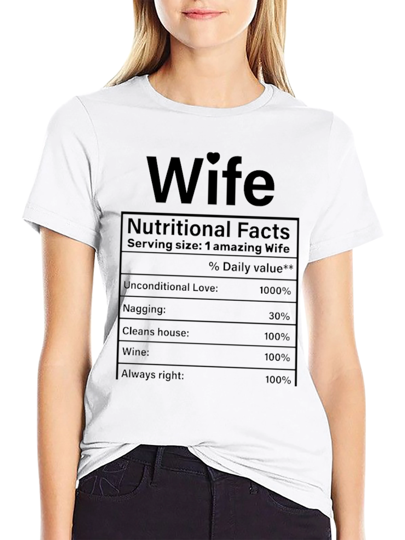 Funny Wife Nutritional Facts T-Shirt