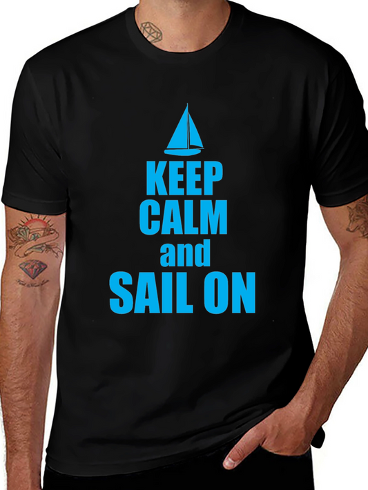 Keep Calm and Sail On Graphic T-Shirt