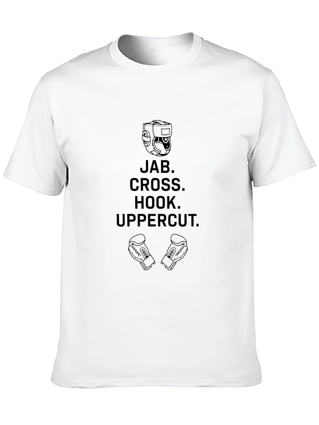 Boxing Moves Graphic Tee - Jab Cross Hook Uppercut