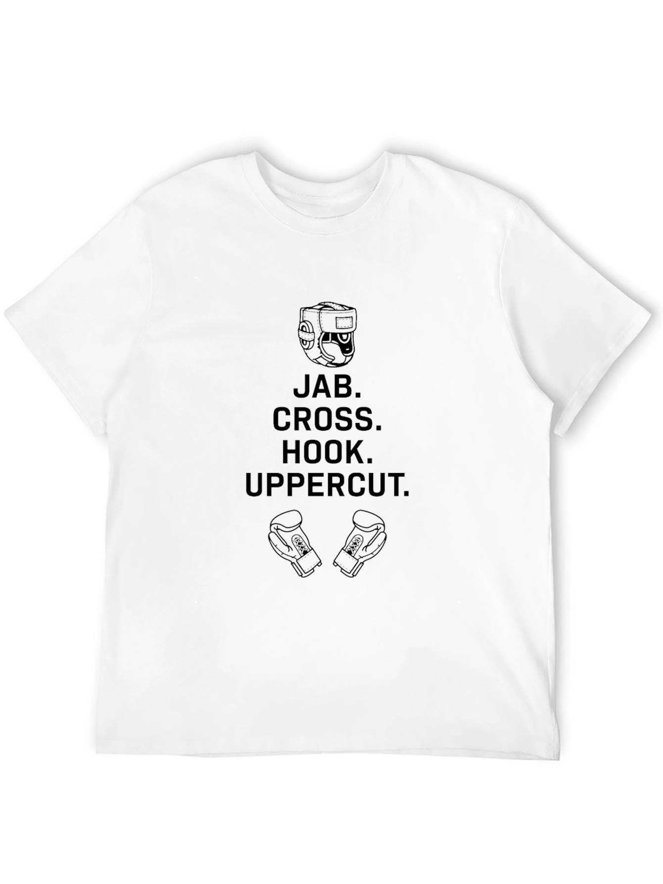 Boxing Moves Graphic Tee - Jab Cross Hook Uppercut