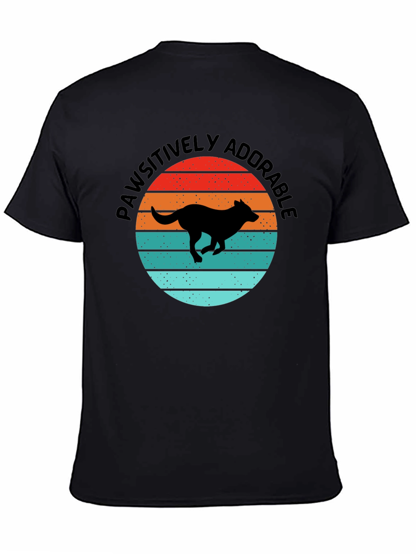 Pawsitively Adorable Dog Sunset Graphic Tee