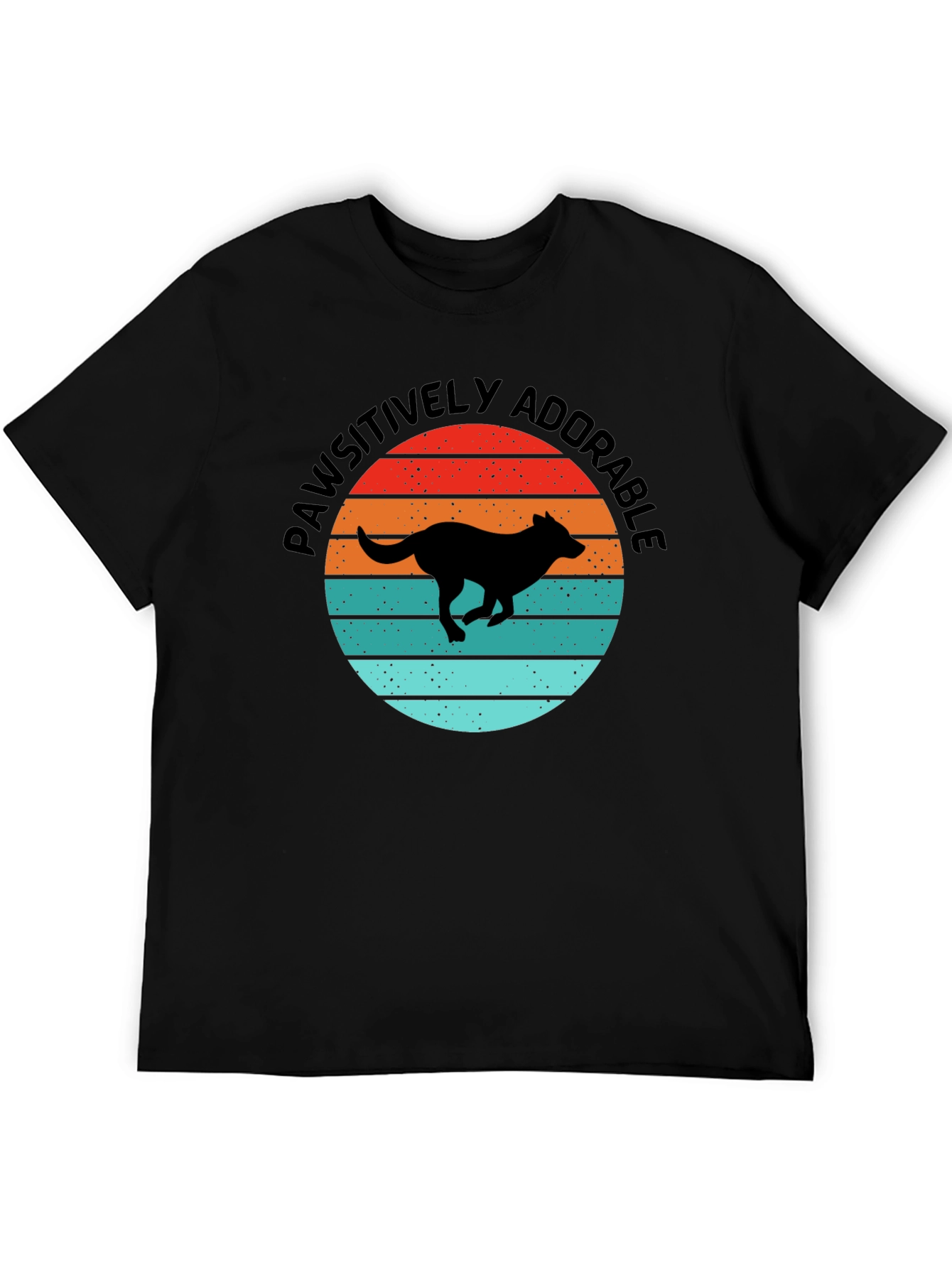 Pawsitively Adorable Dog Sunset Graphic Tee