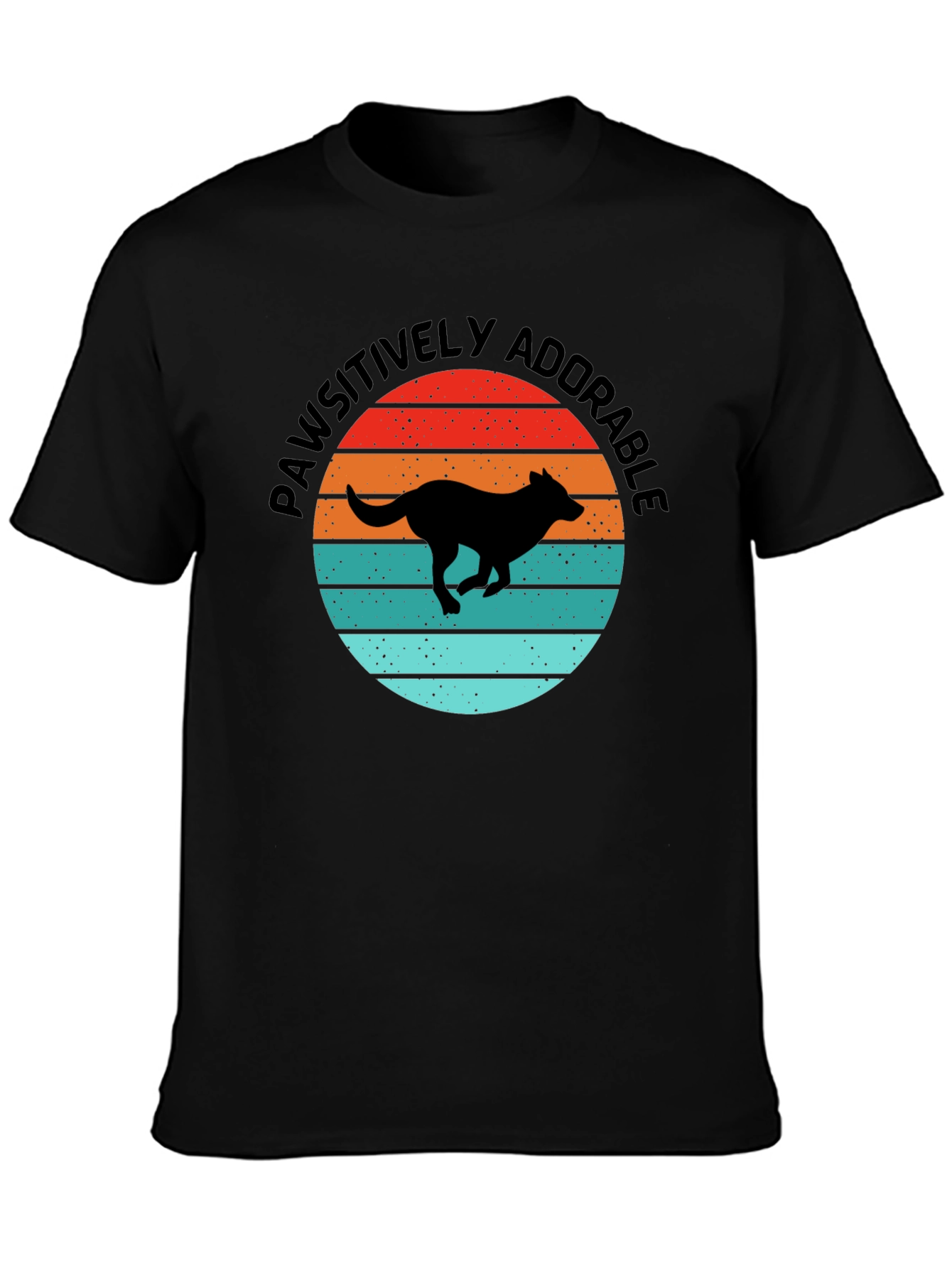 Pawsitively Adorable Dog Sunset Graphic Tee