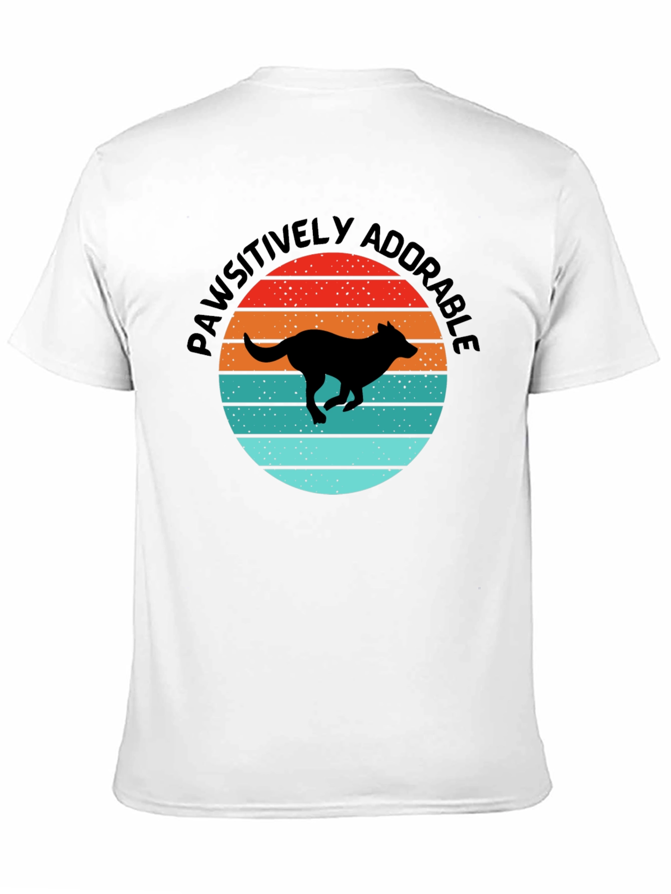 Pawsitively Adorable Dog Sunset Graphic Tee