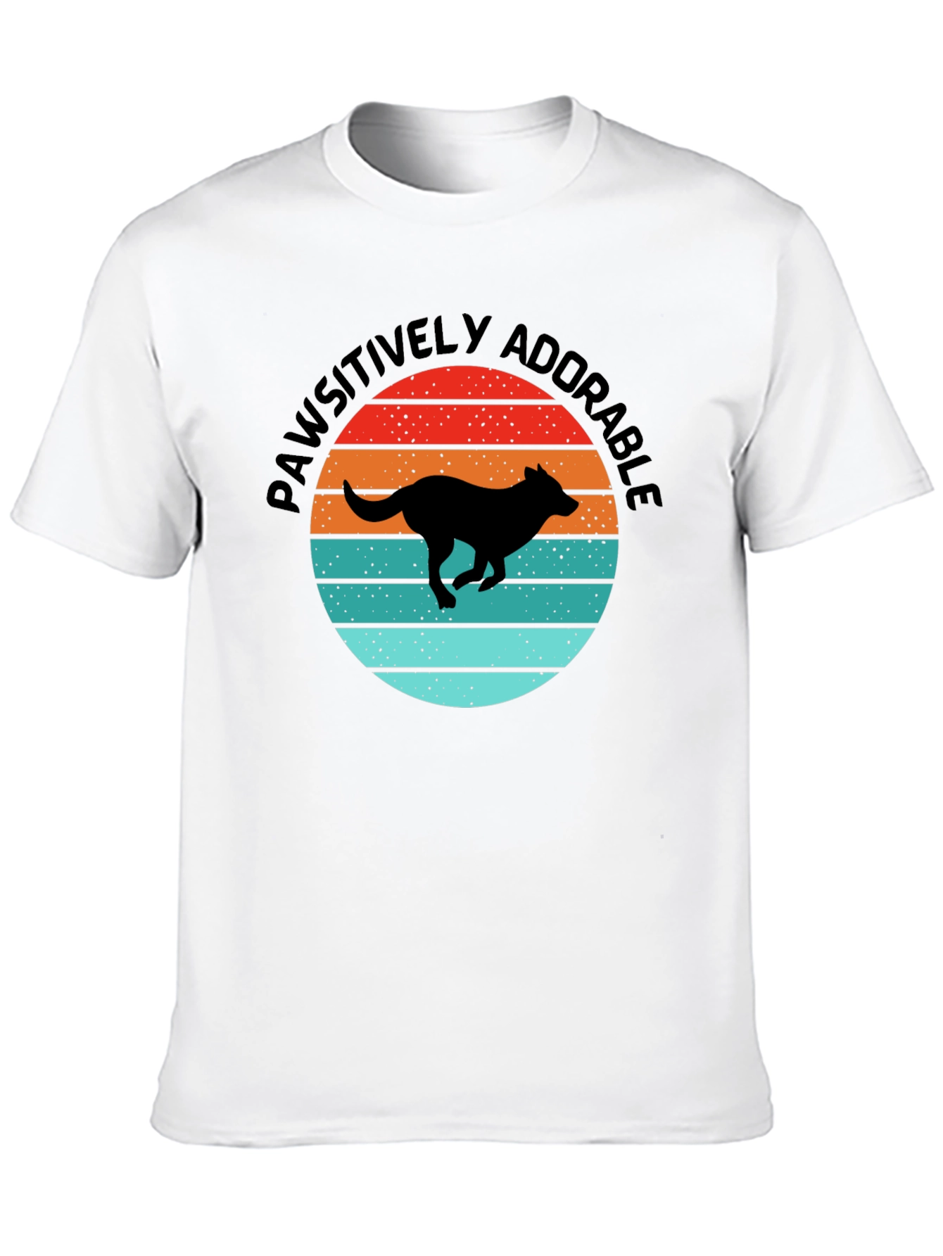 Pawsitively Adorable Dog Sunset Graphic Tee