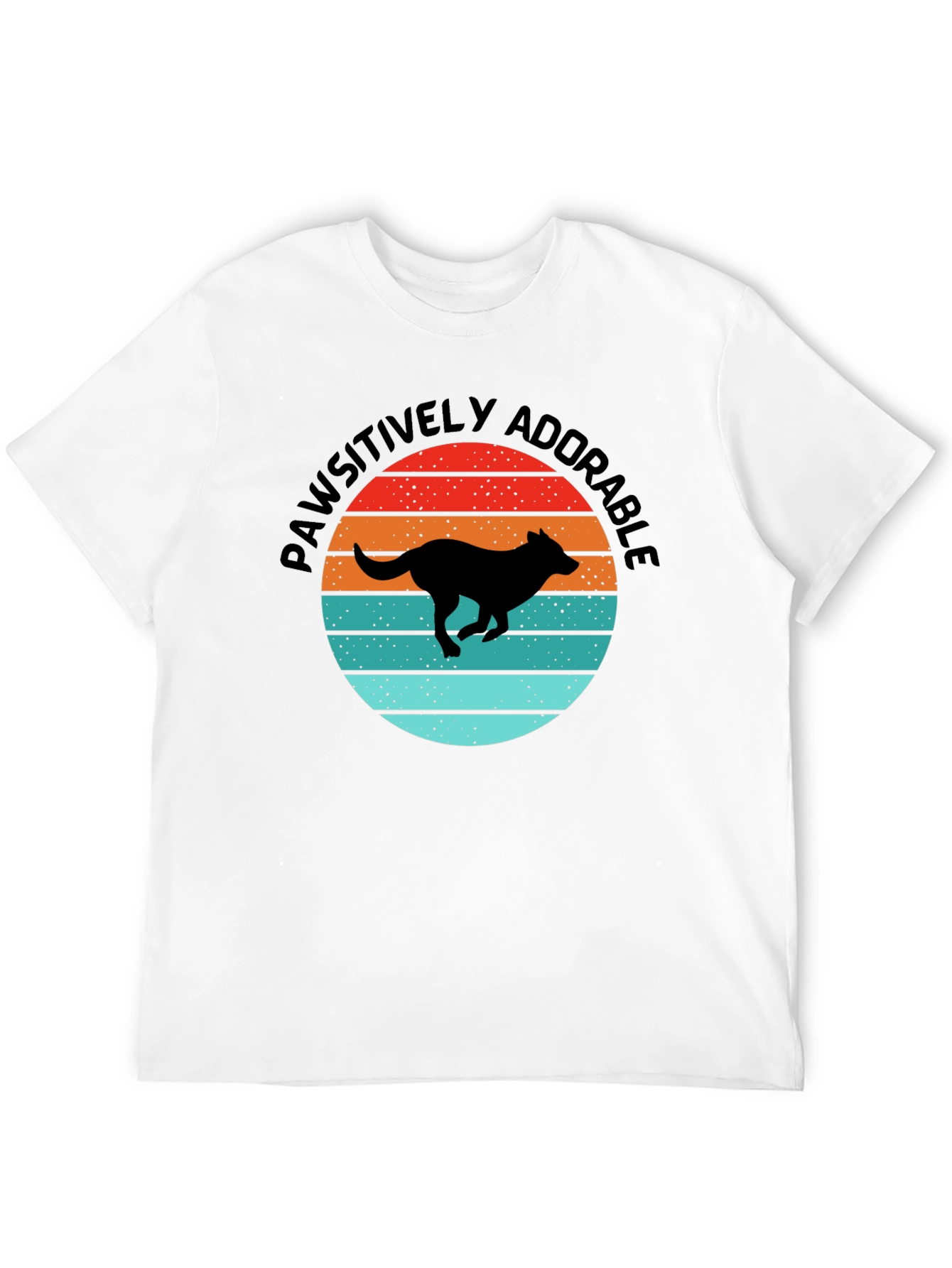 Pawsitively Adorable Dog Sunset Graphic Tee