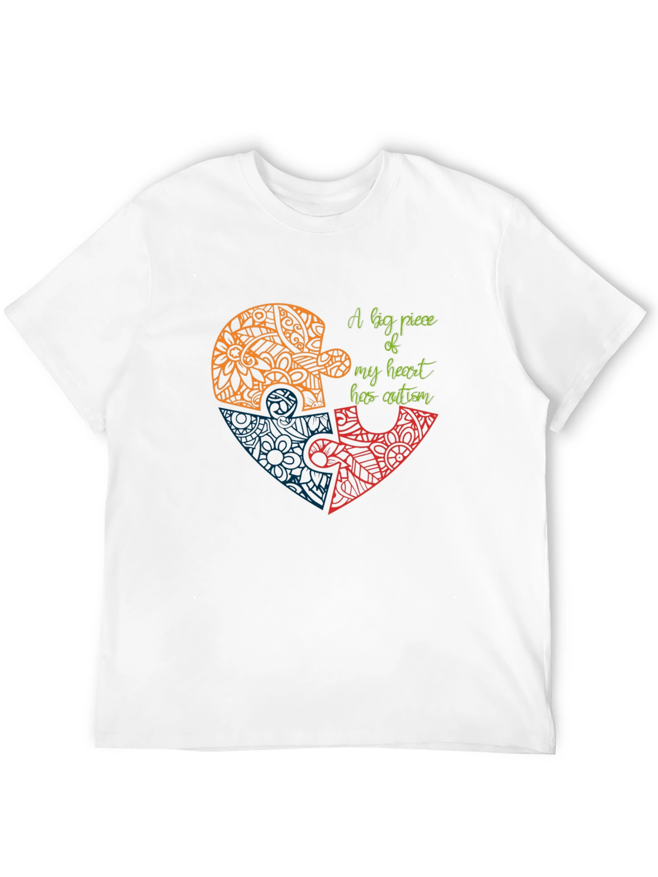 Autism Awareness Heart Puzzle T-Shirt