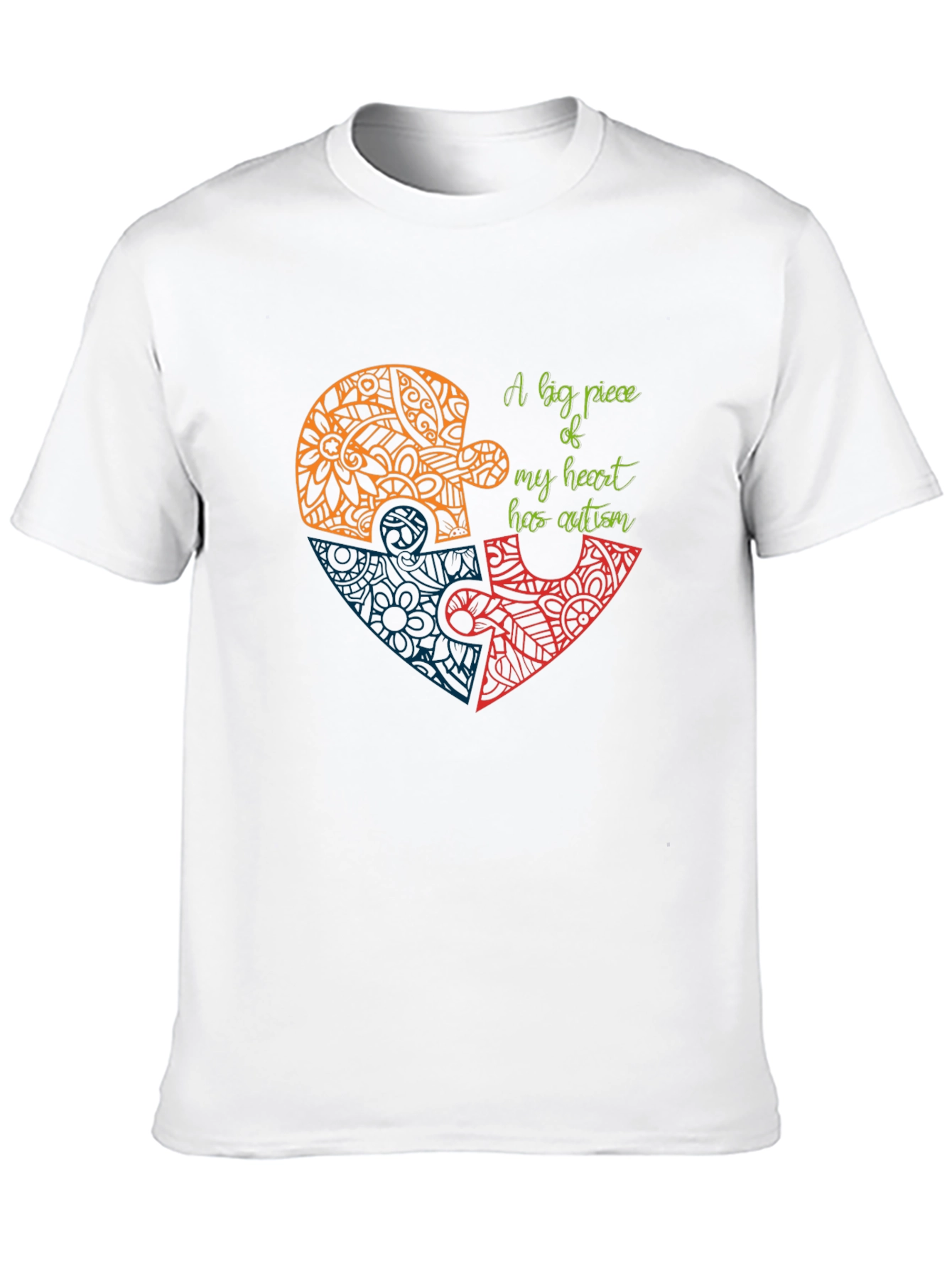 Autism Awareness Heart Puzzle T-Shirt