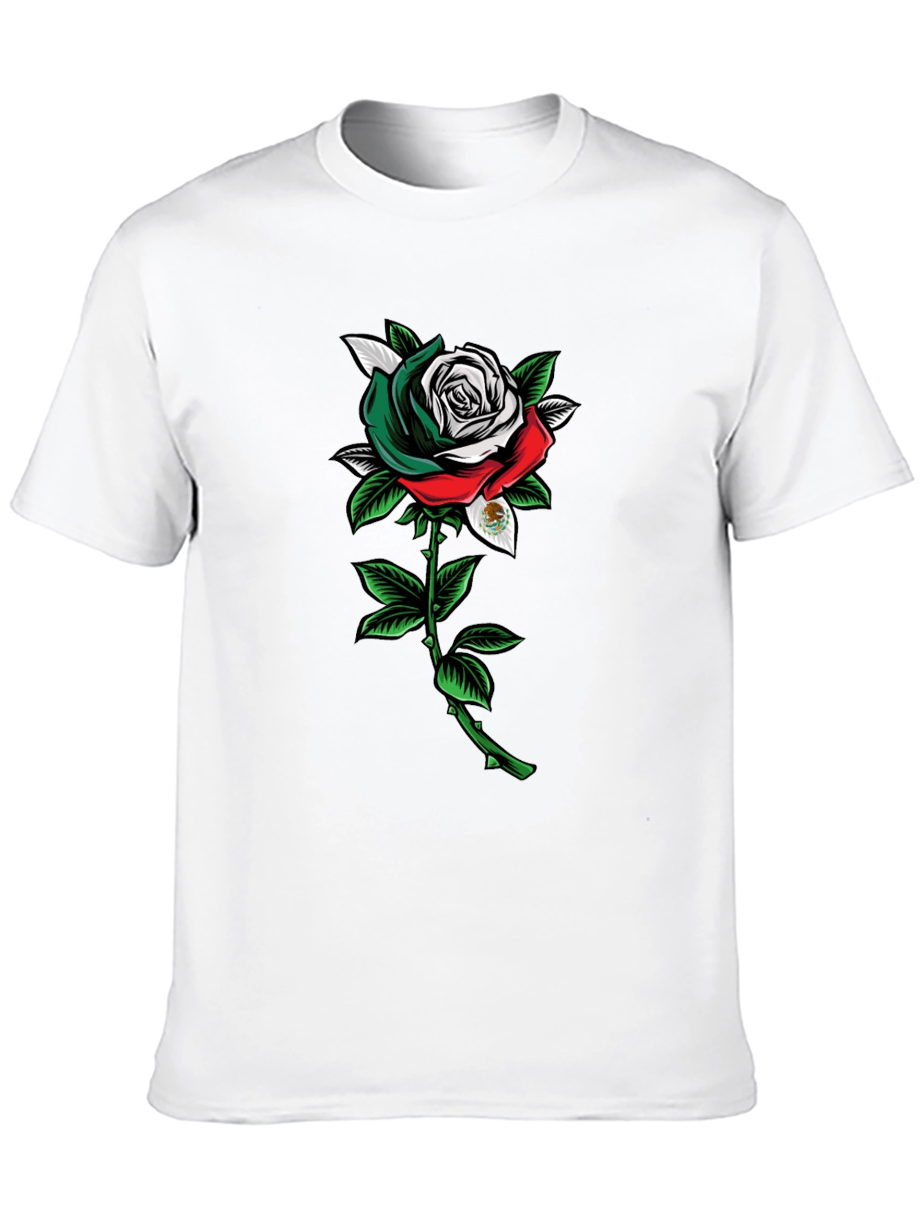 Mexican Flag Rose Graphic Tee