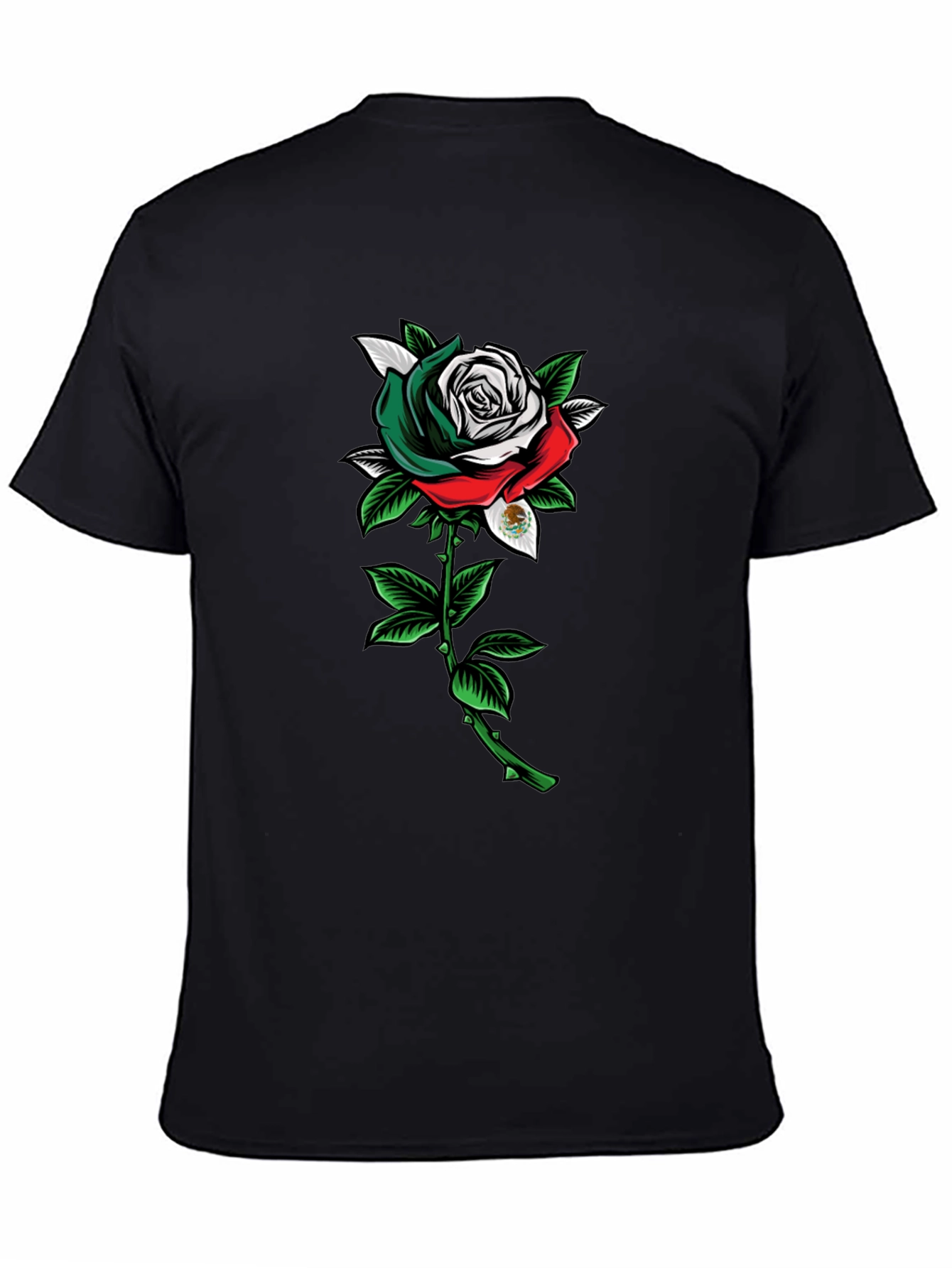 Mexican Flag Rose Graphic Tee