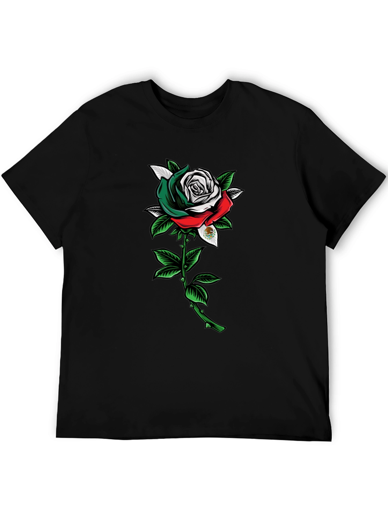 Mexican Flag Rose Graphic Tee