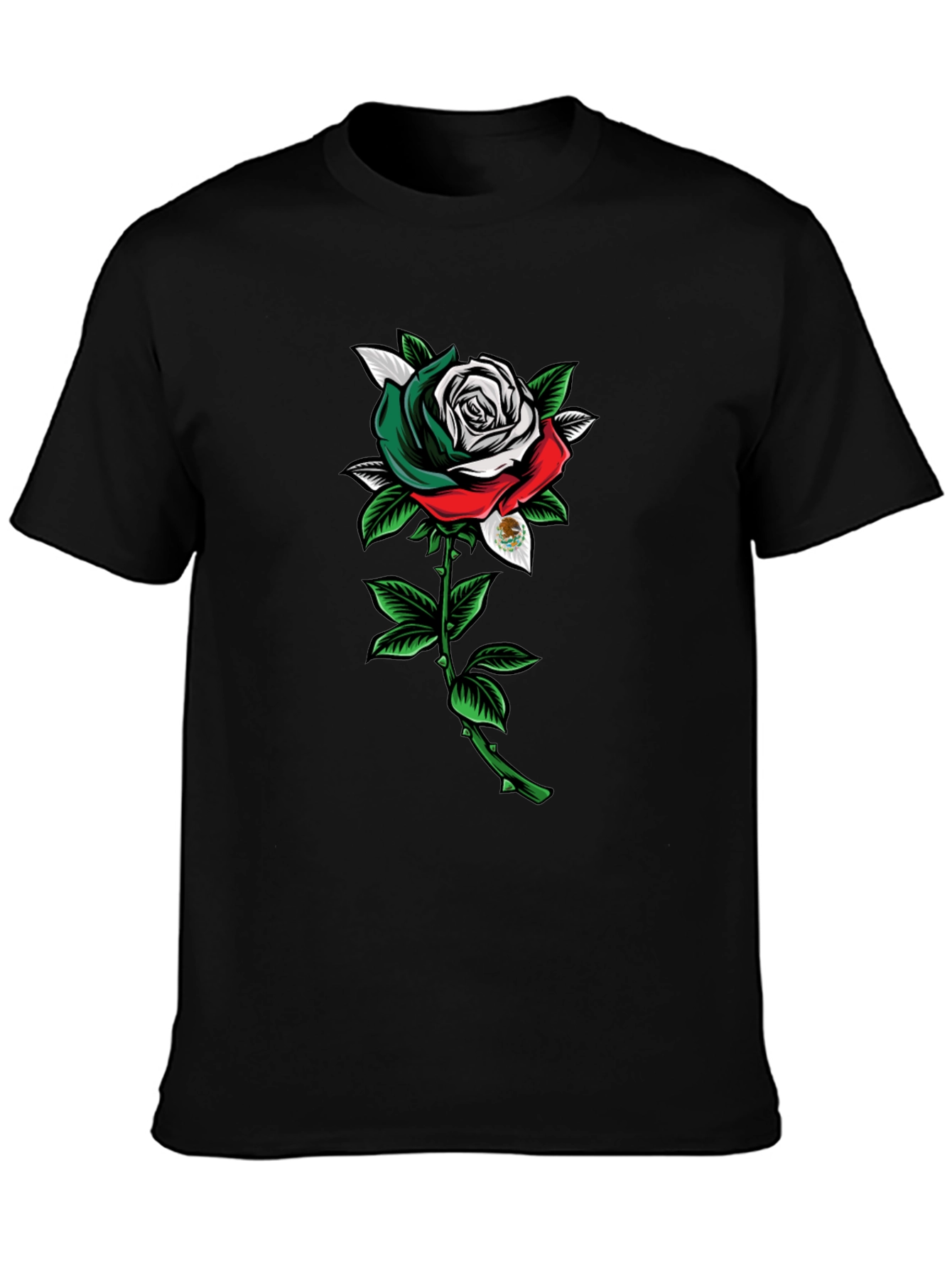 Mexican Flag Rose Graphic Tee