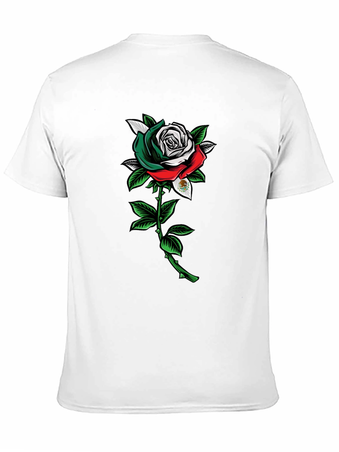 Mexican Flag Rose Graphic Tee
