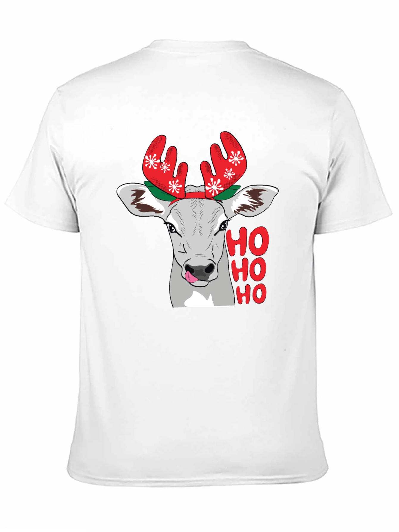 Festive Cow Ho Ho Holiday T-Shirt