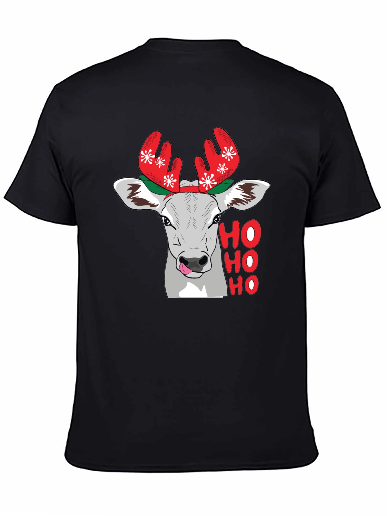 Festive Cow Ho Ho Holiday T-Shirt