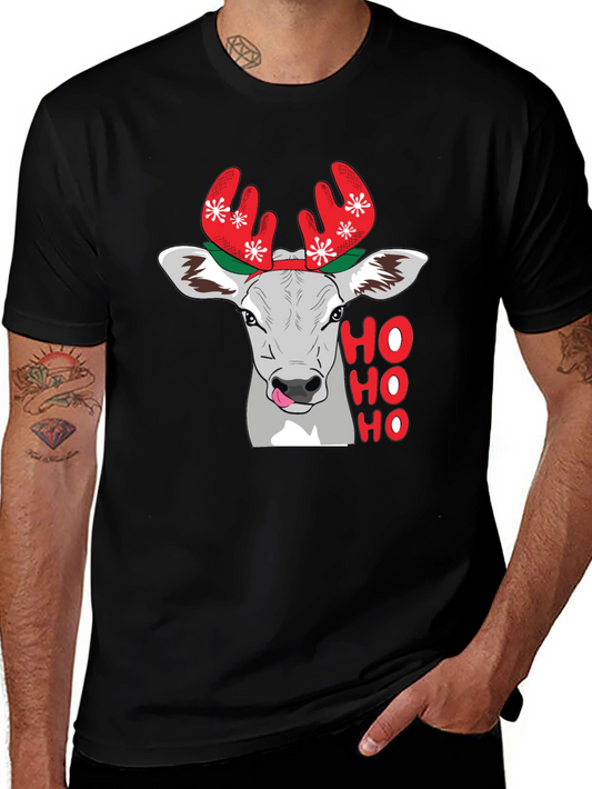 Festive Cow Ho Ho Holiday T-Shirt