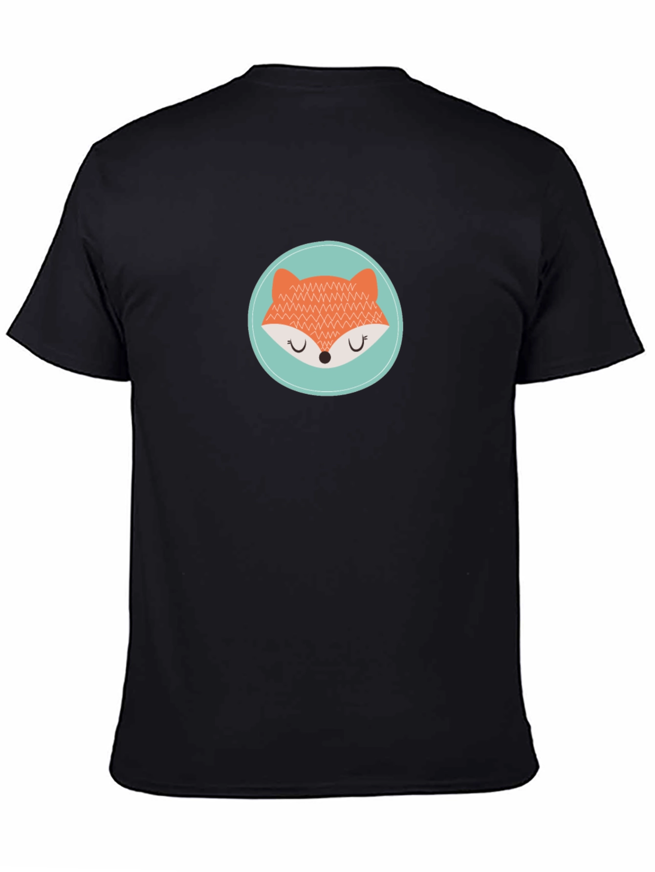 Cute Fox Graphic Tee - Unisex Black T-Shirt