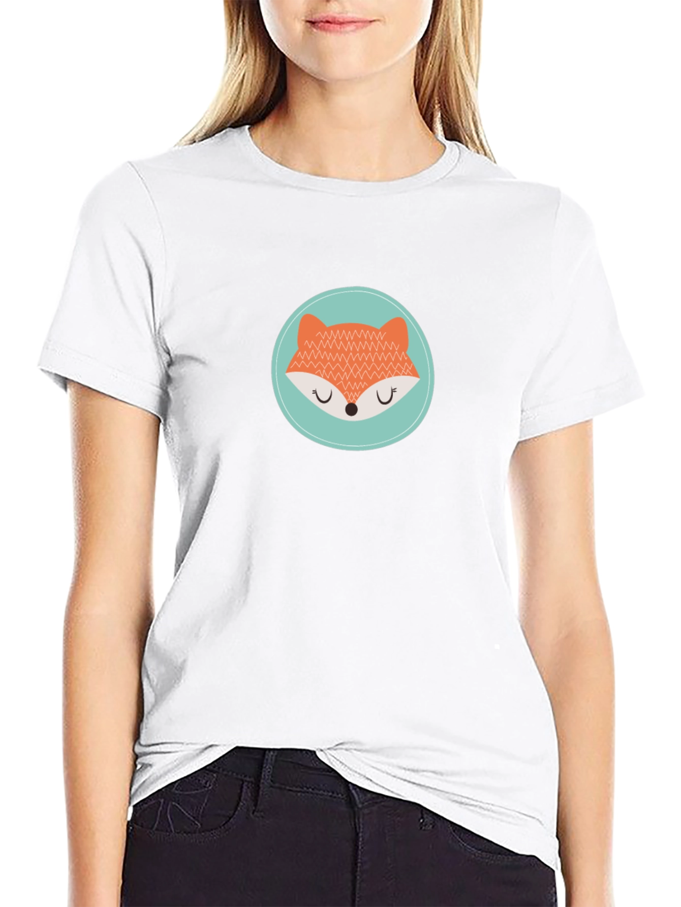 Cute Fox Graphic Tee - Unisex Black T-Shirt