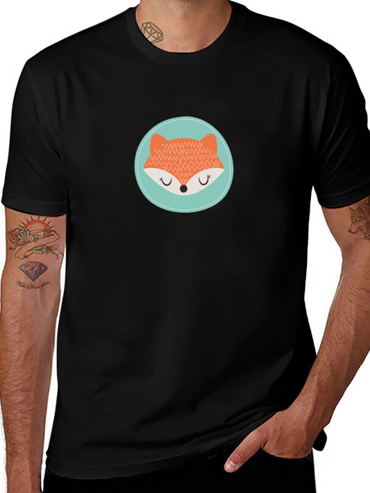Cute Fox Graphic Tee - Unisex Black T-Shirt