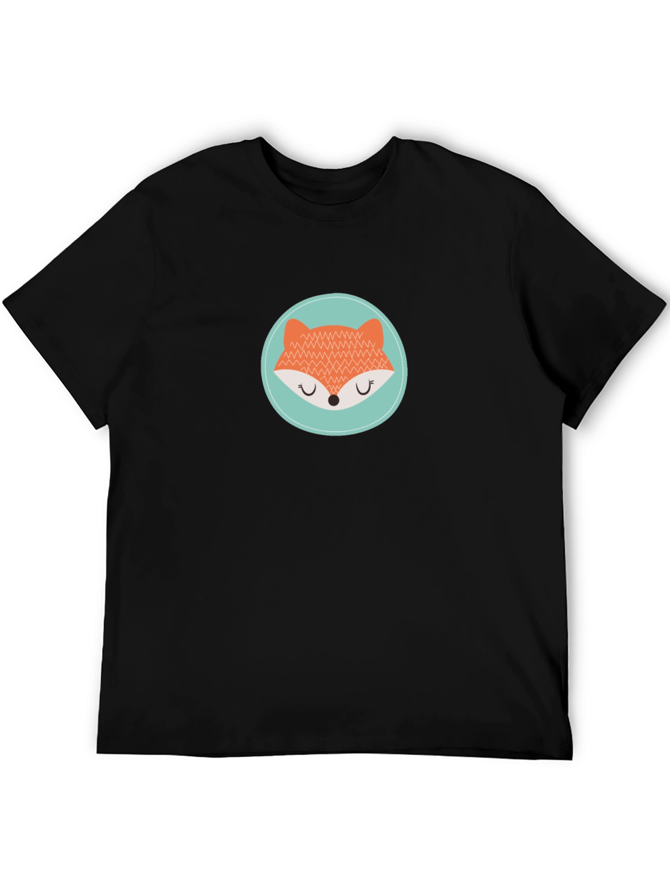 Cute Fox Graphic Tee - Unisex Black T-Shirt