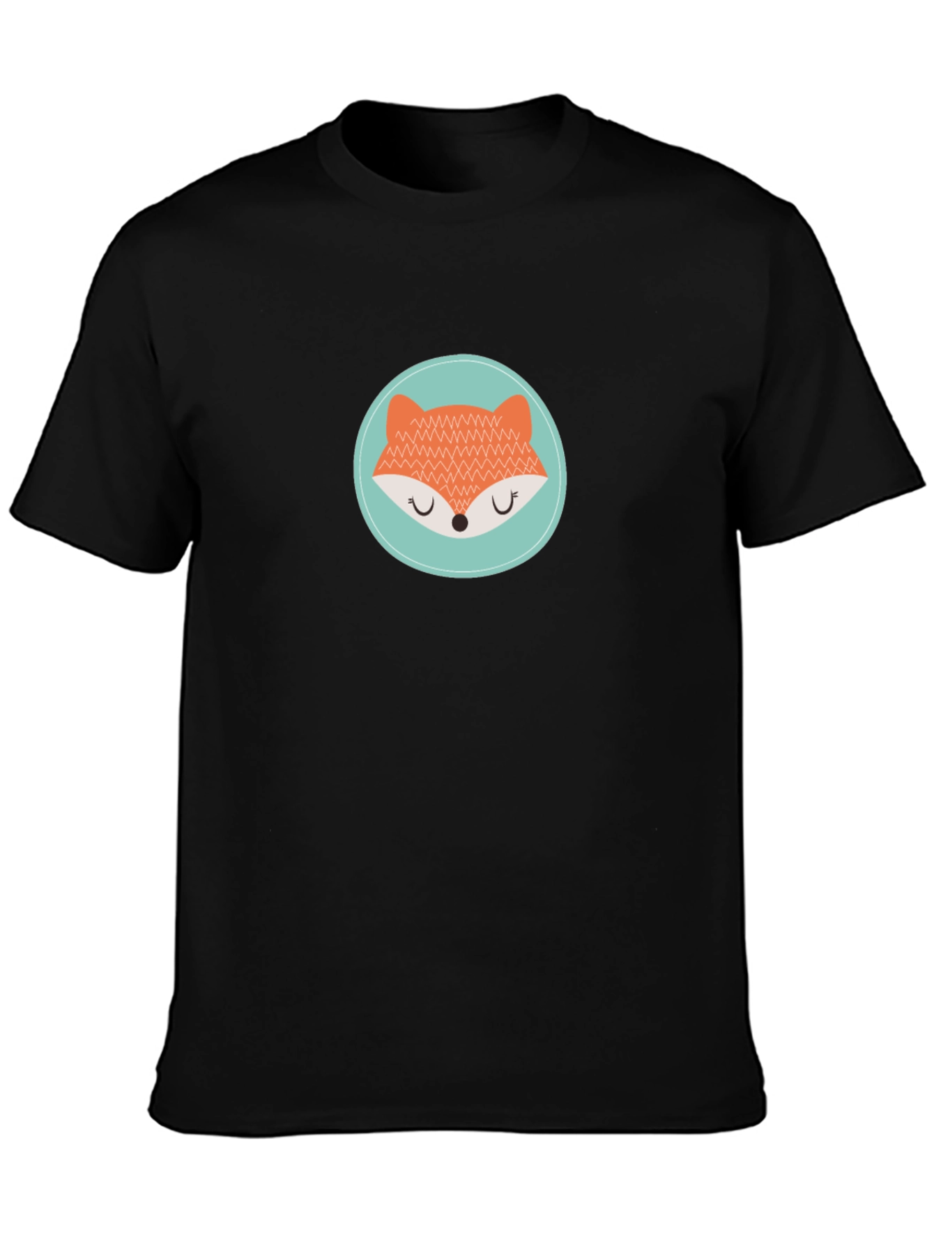 Cute Fox Graphic Tee - Unisex Black T-Shirt
