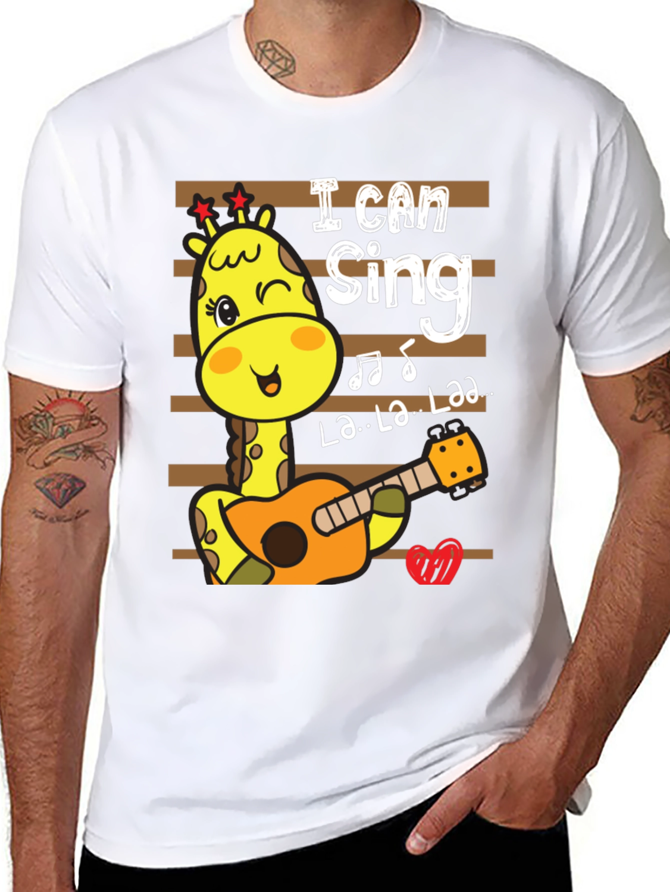 Cute Giraffe Singing T-Shirt