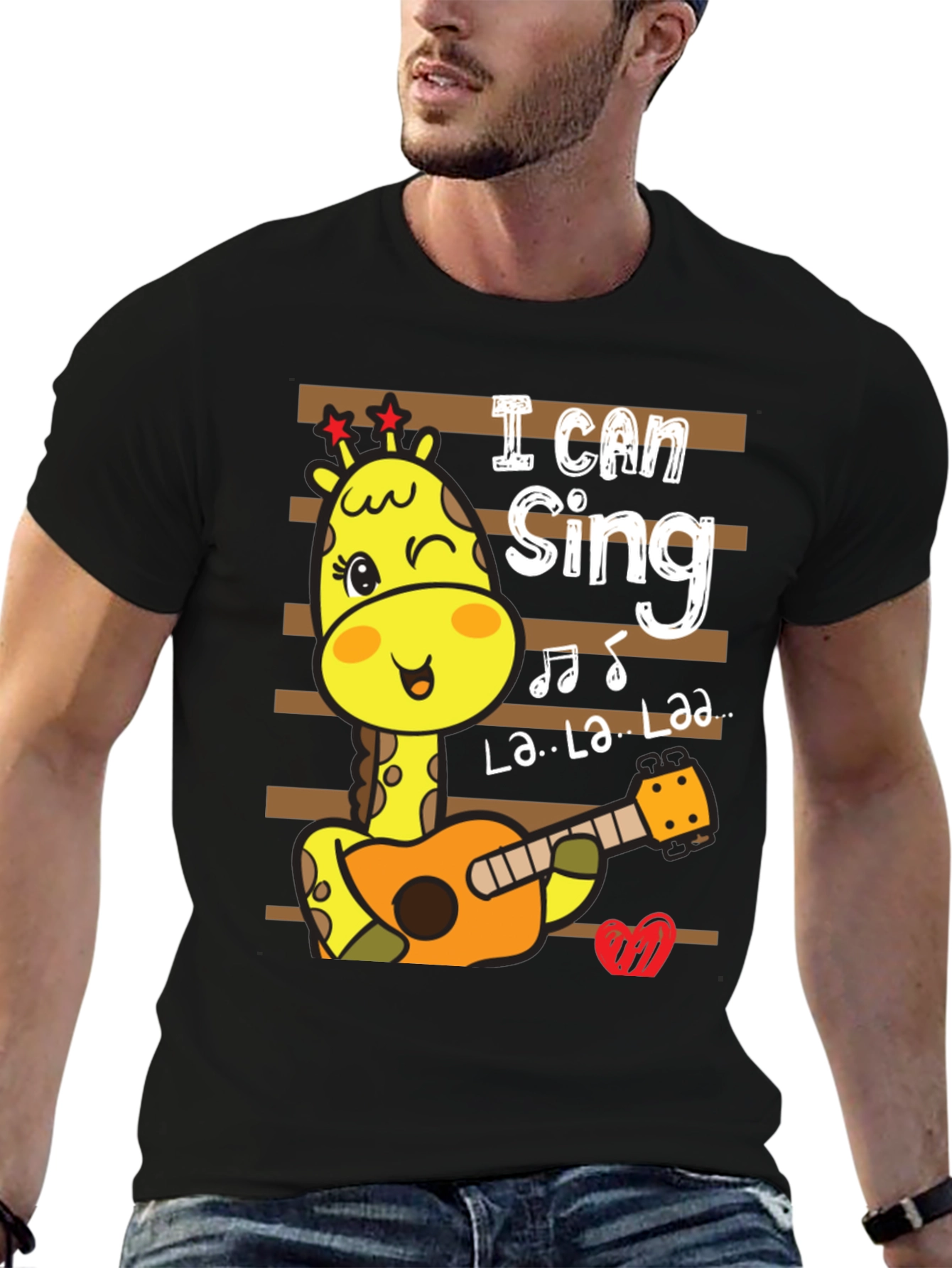 Cute Giraffe Singing T-Shirt