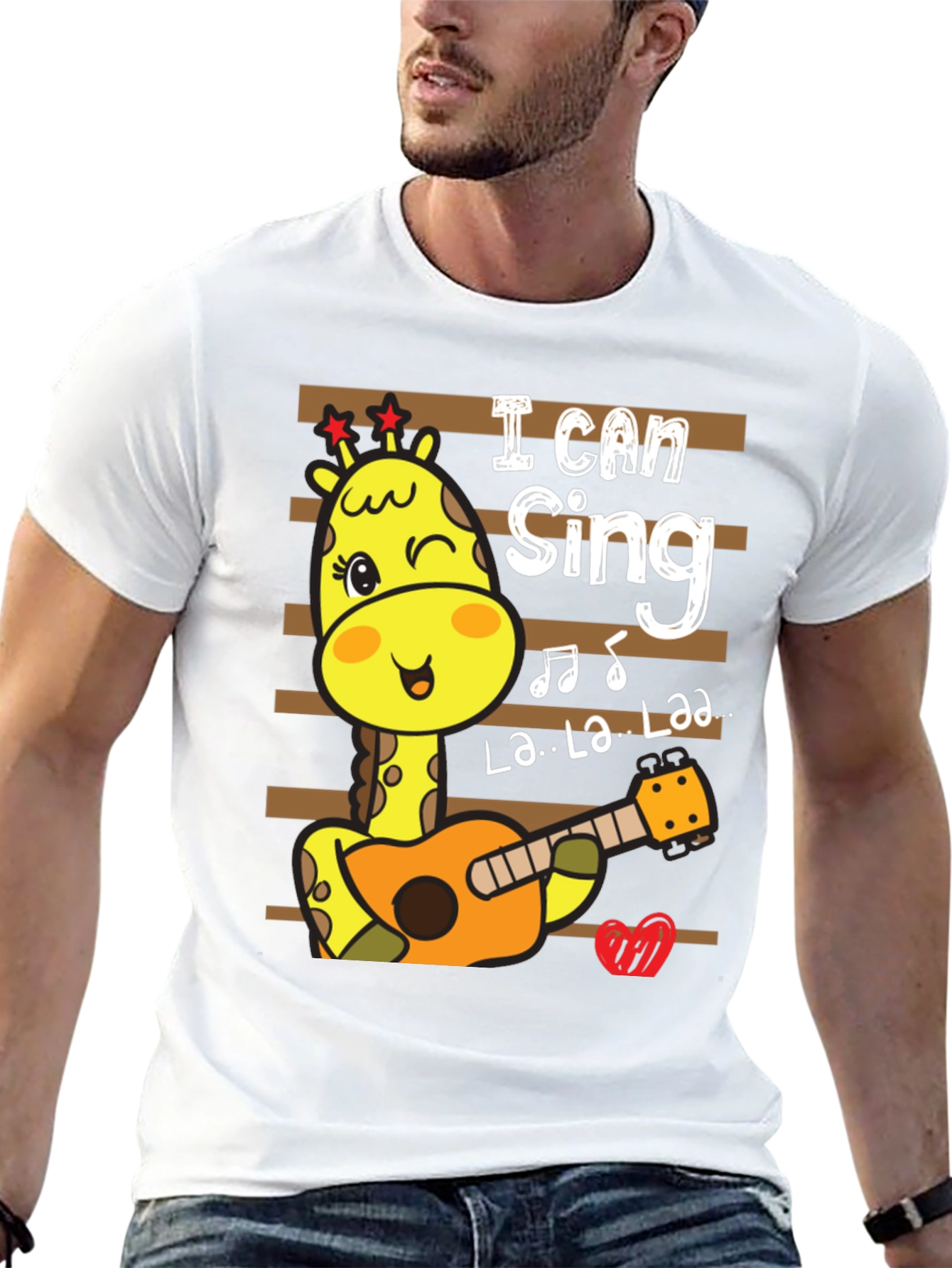 Cute Giraffe Singing T-Shirt