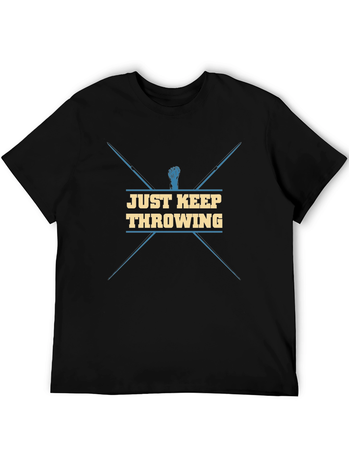 Just Keep Throwing Black T-Shirt