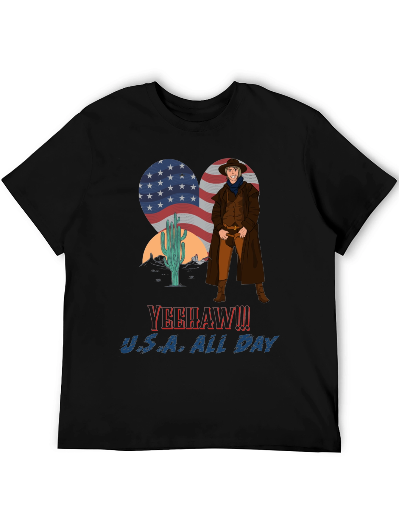 Yeehaw U.S.A. All Day Cowboy T-Shirt