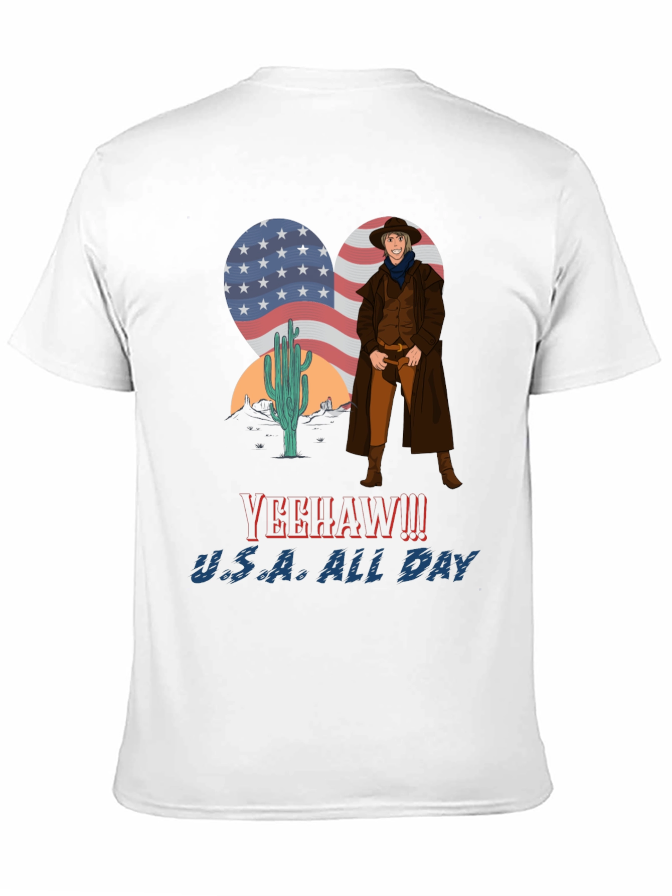 Yeehaw U.S.A. All Day Cowboy T-Shirt