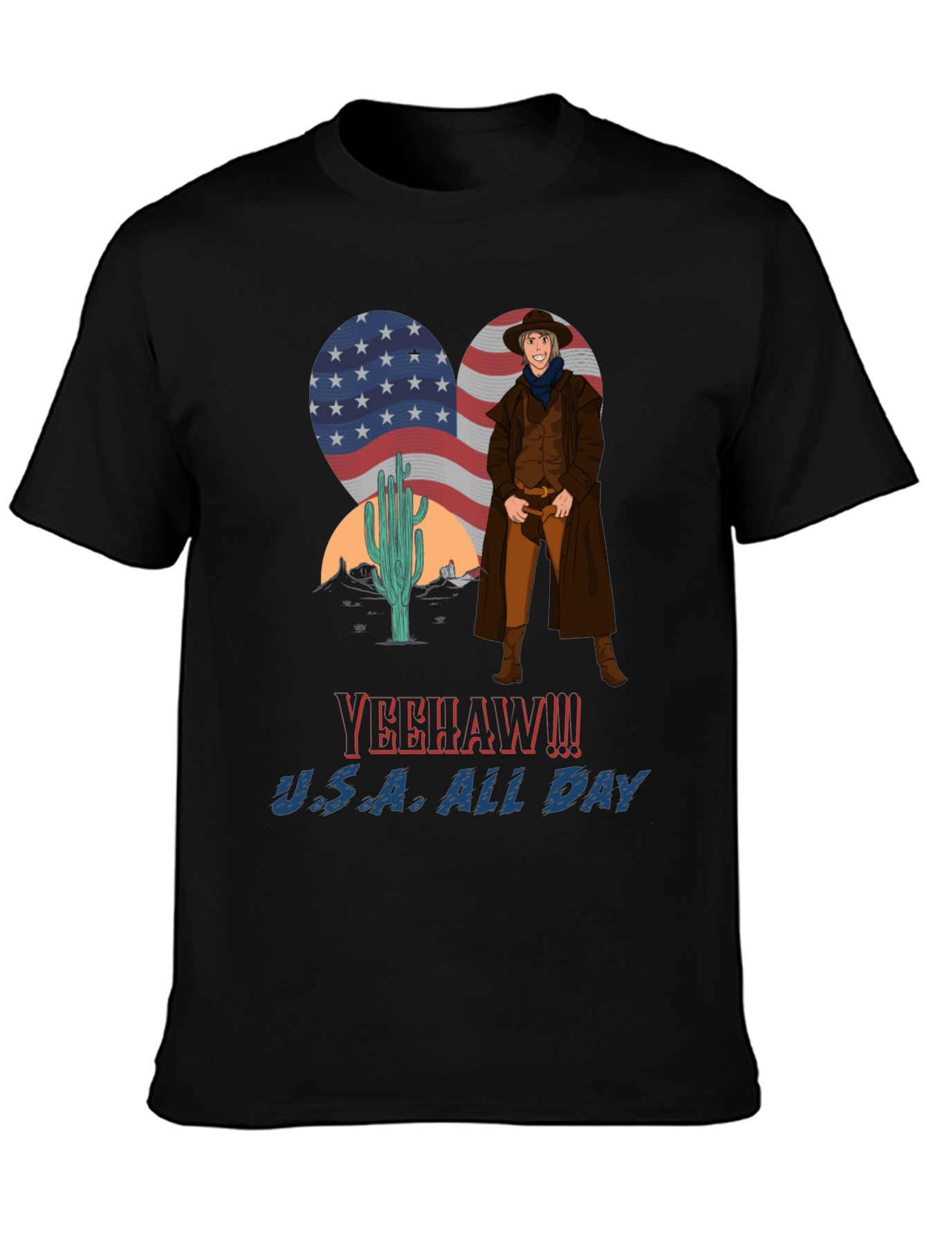 Yeehaw U.S.A. All Day Cowboy T-Shirt