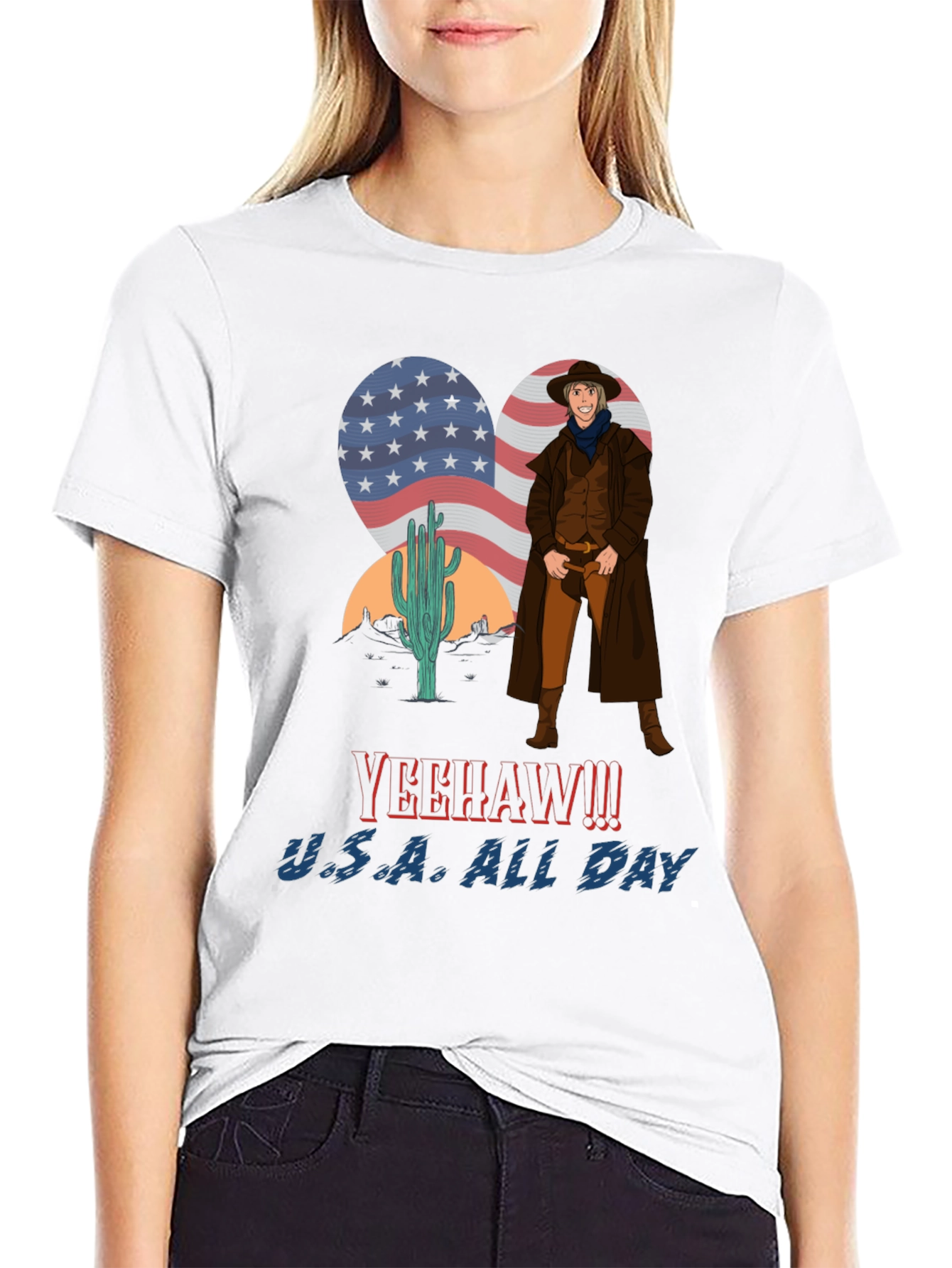 Yeehaw U.S.A. All Day Cowboy T-Shirt