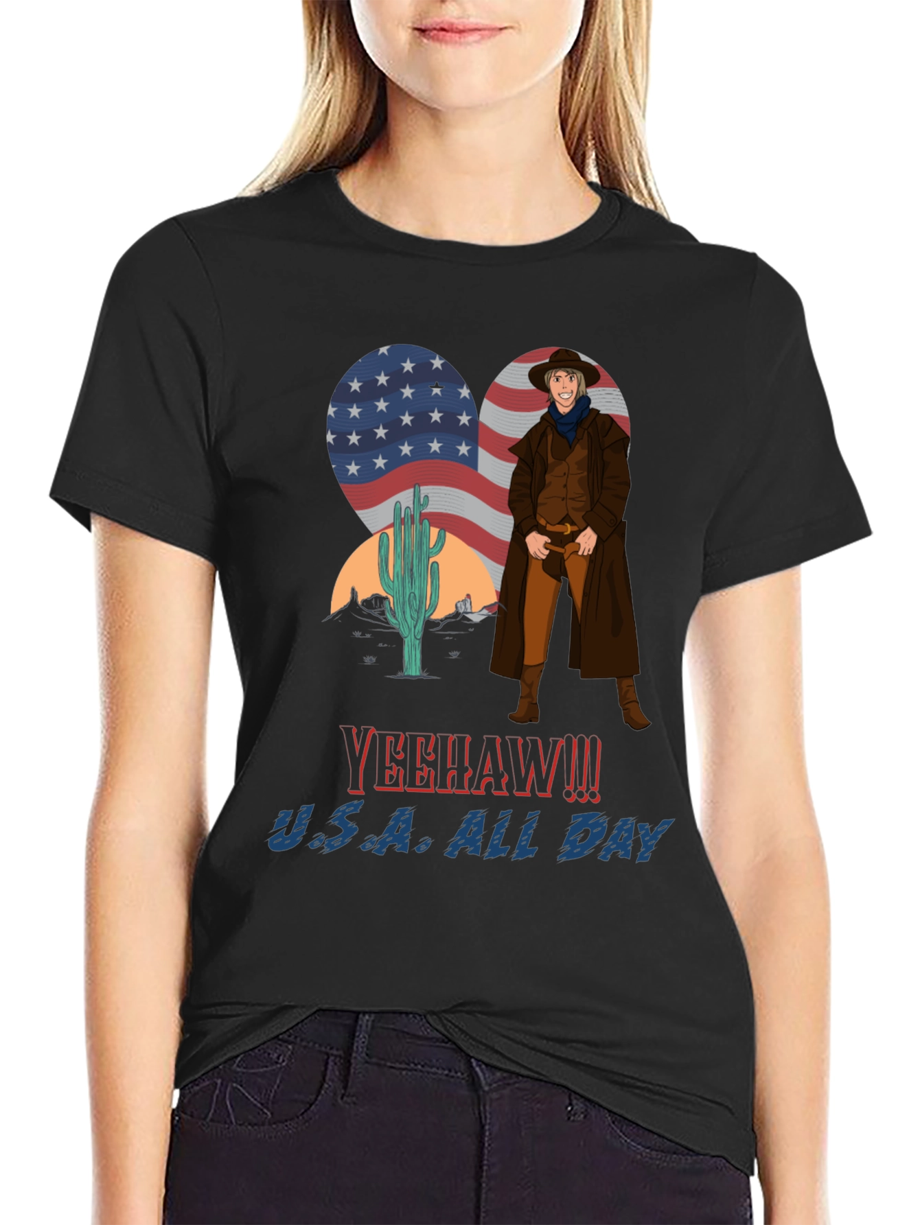 Yeehaw U.S.A. All Day Cowboy T-Shirt