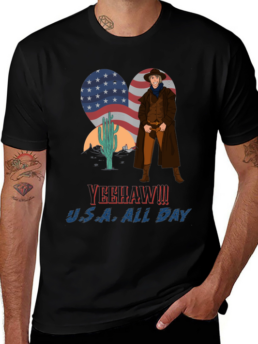 Yeehaw U.S.A. All Day Cowboy T-Shirt