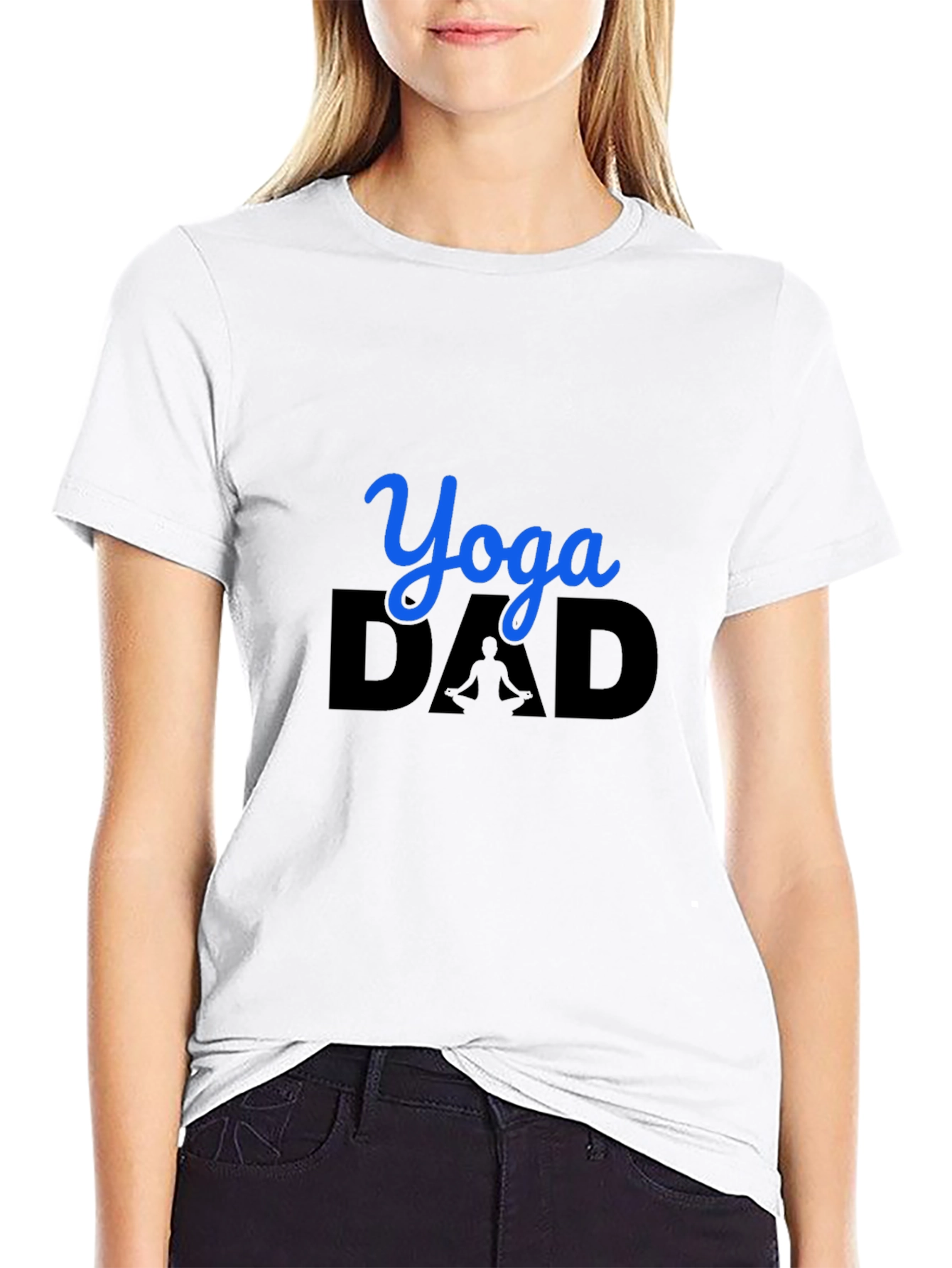 Yoga Dad Graphic Tee - Black Cotton Blend