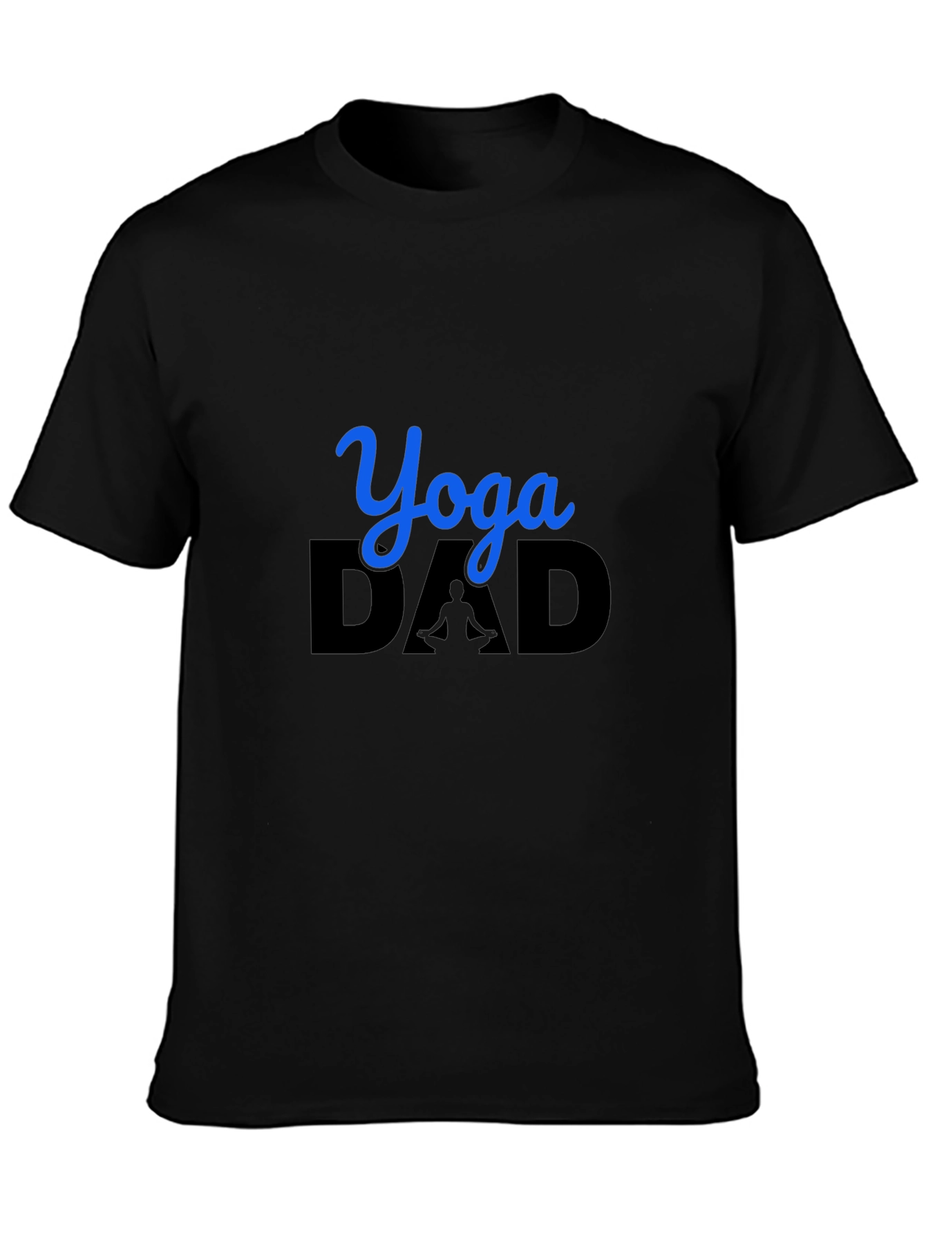Yoga Dad Graphic Tee - Black Cotton Blend