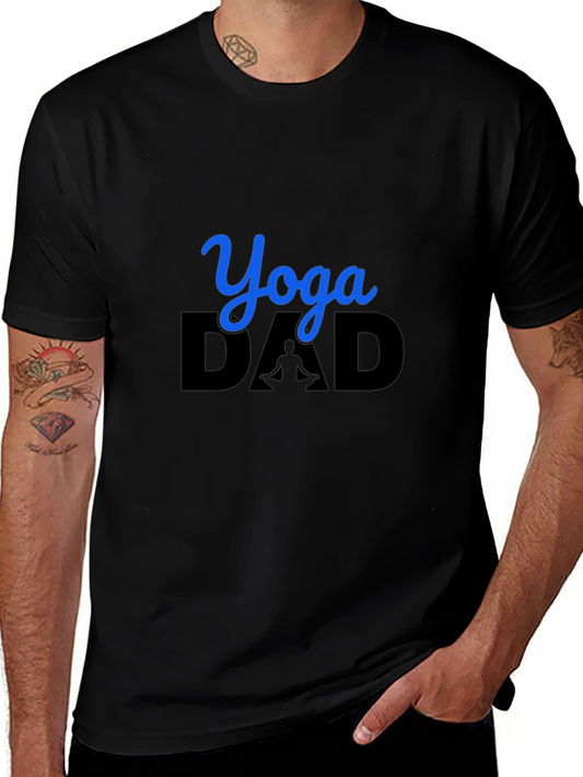 Yoga Dad Graphic Tee - Black Cotton Blend