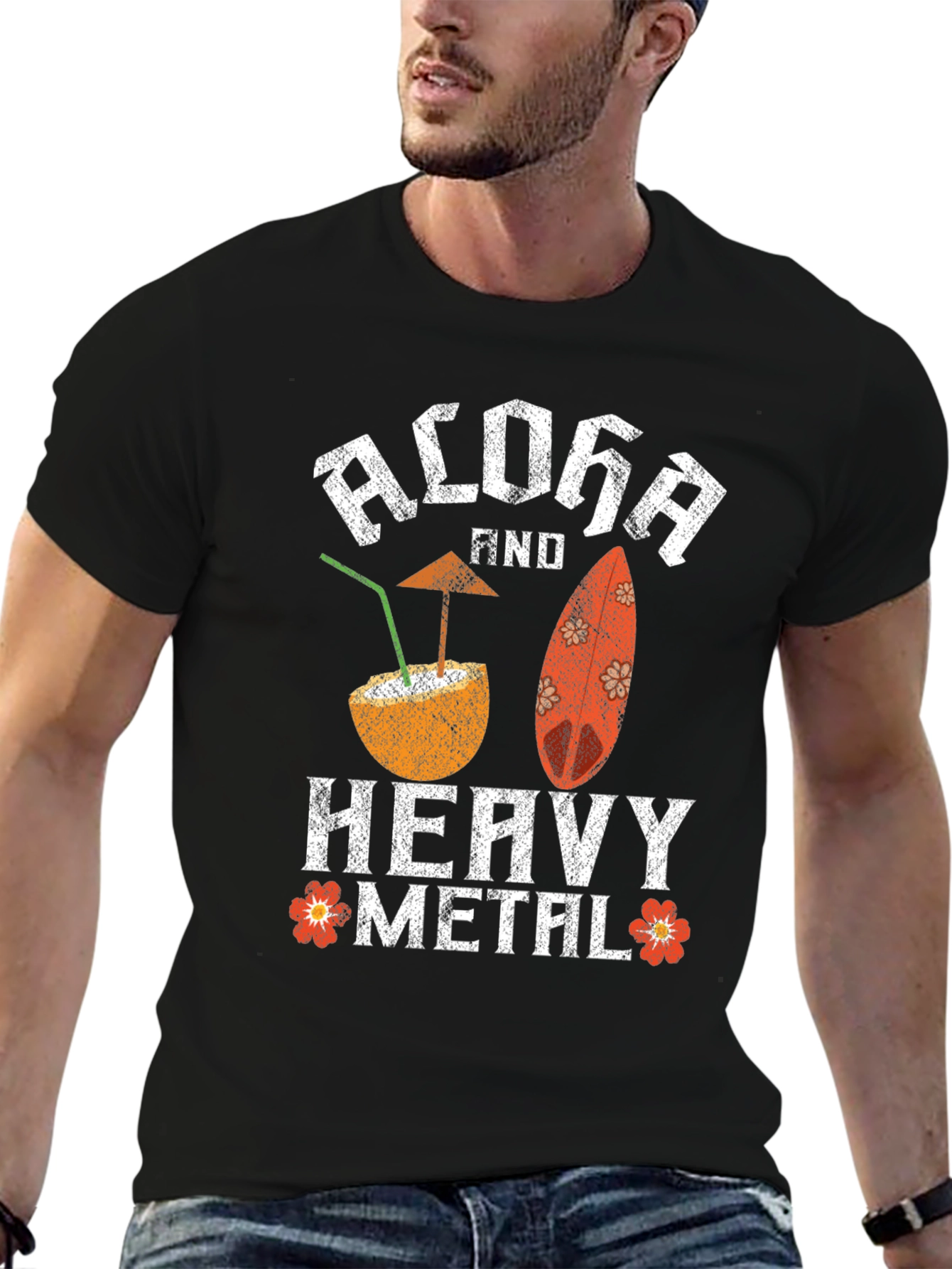 Aloha Heavy Metal T-Shirt - Beach Rocker Tee