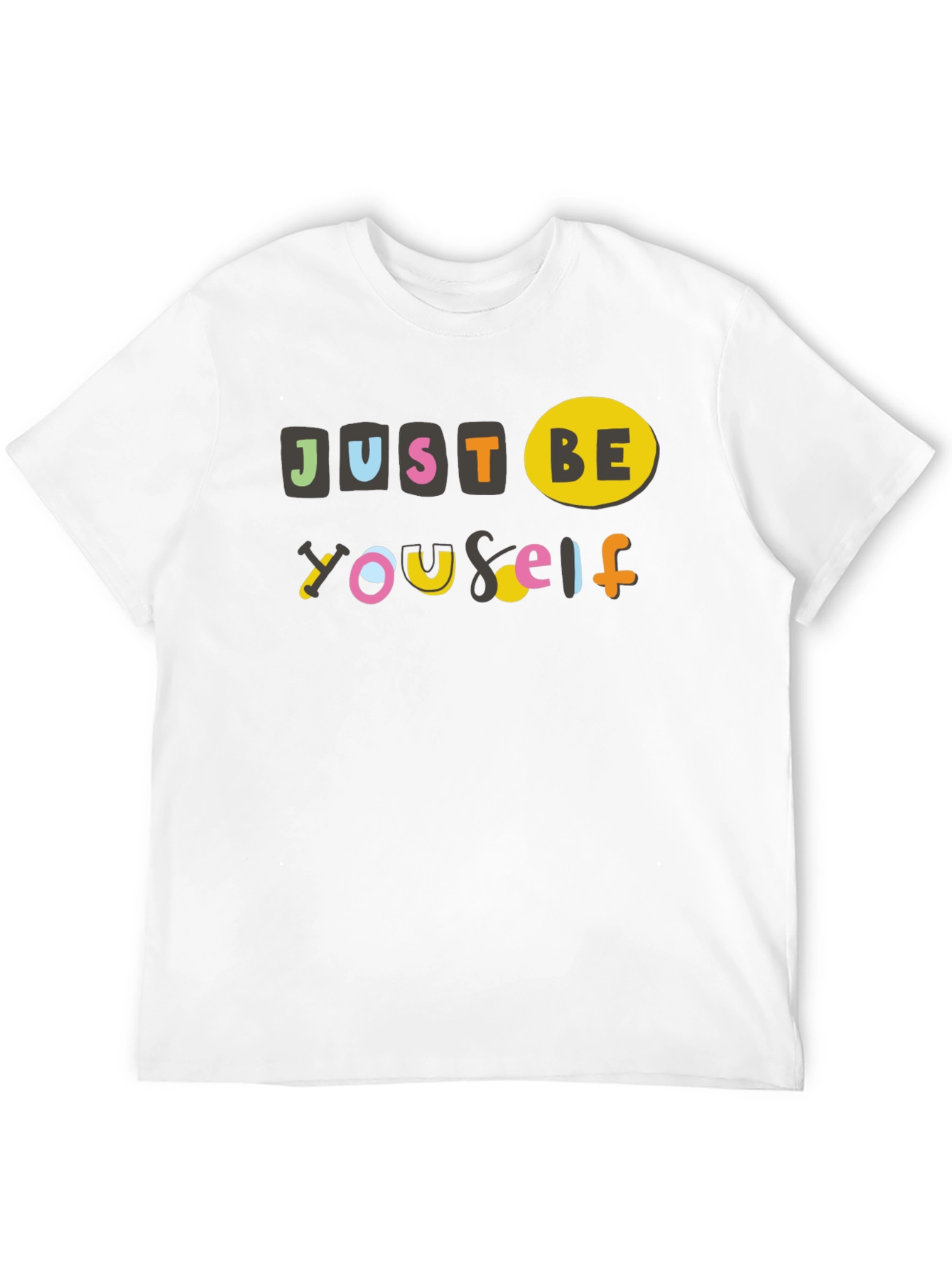 Just Be Yourself Graphic Tee - Black Cotton