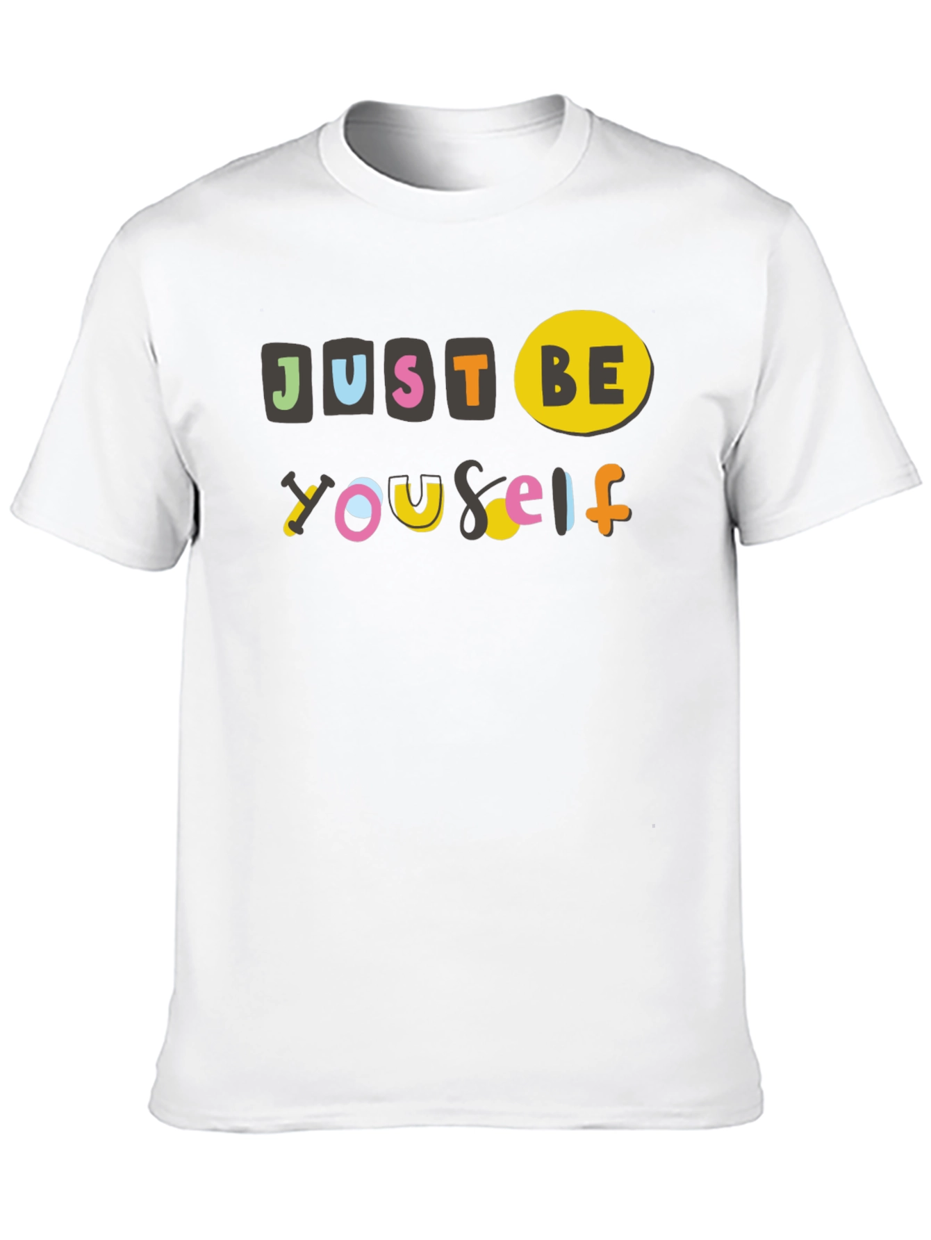 Just Be Yourself Graphic Tee - Black Cotton