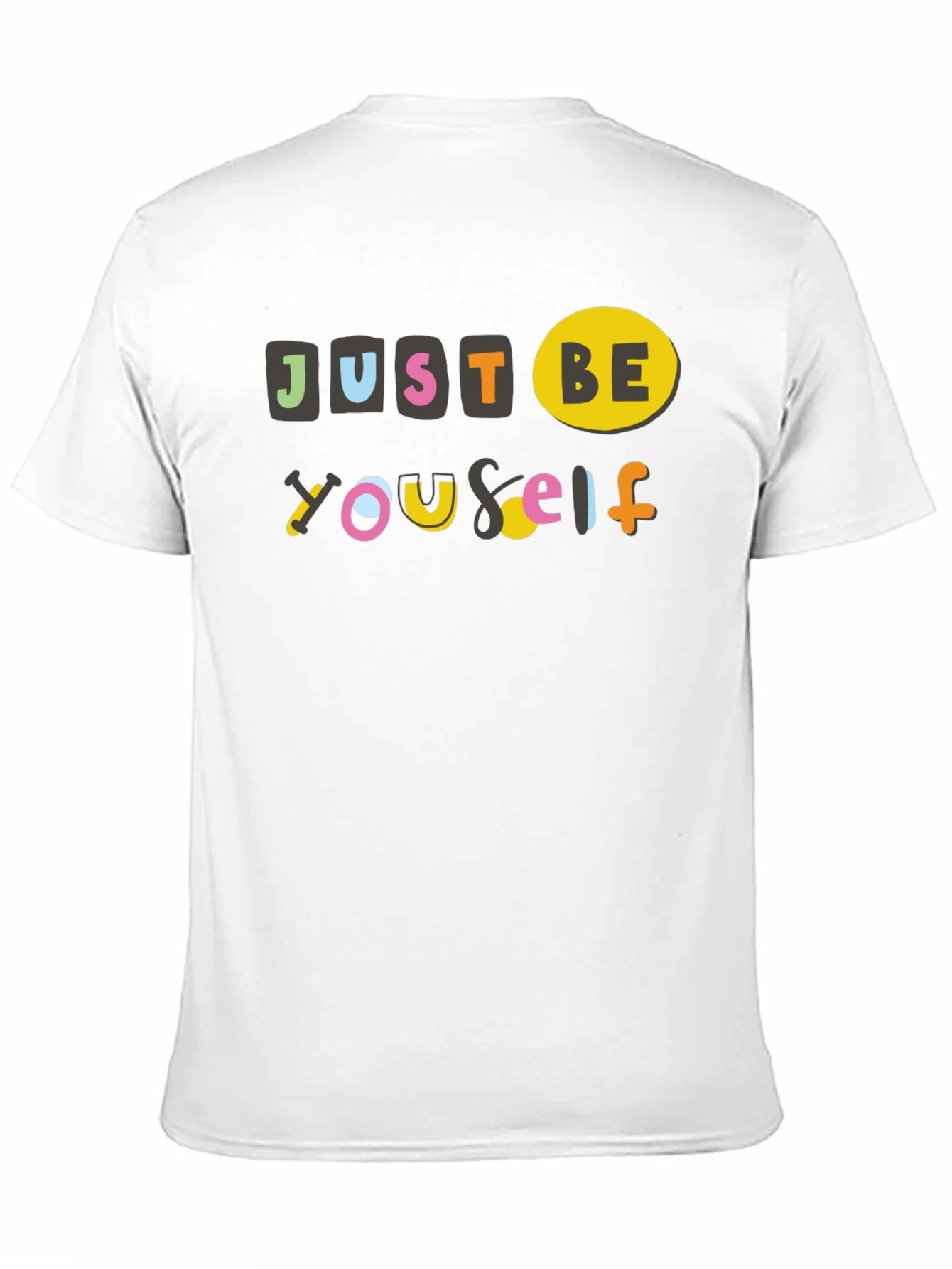 Just Be Yourself Graphic Tee - Black Cotton