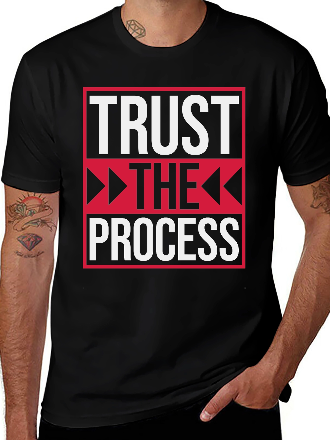 Trust the Process Black Graphic Tee