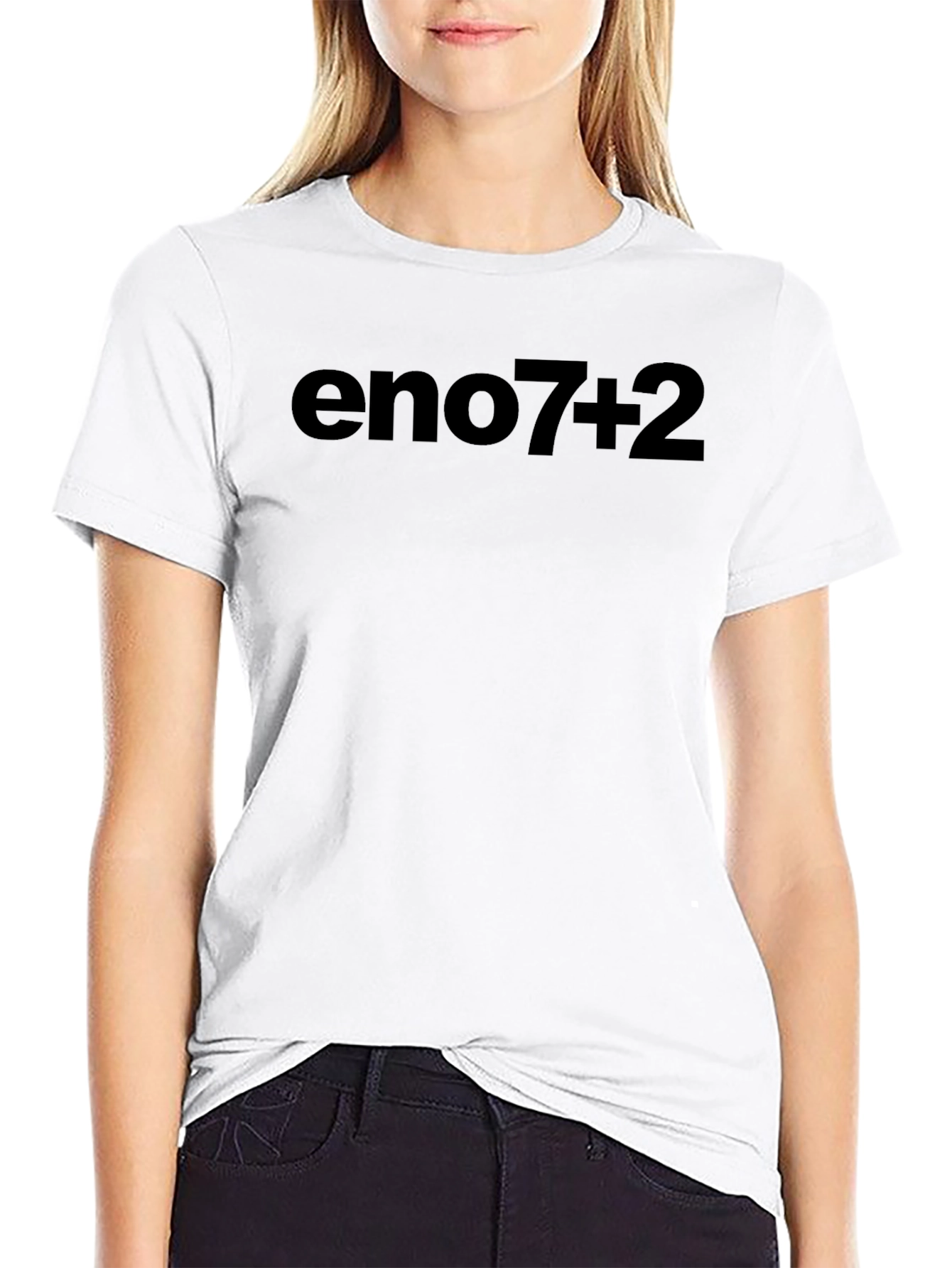 Eno7+2 Graphic Tee - Stylish Black T-Shirt