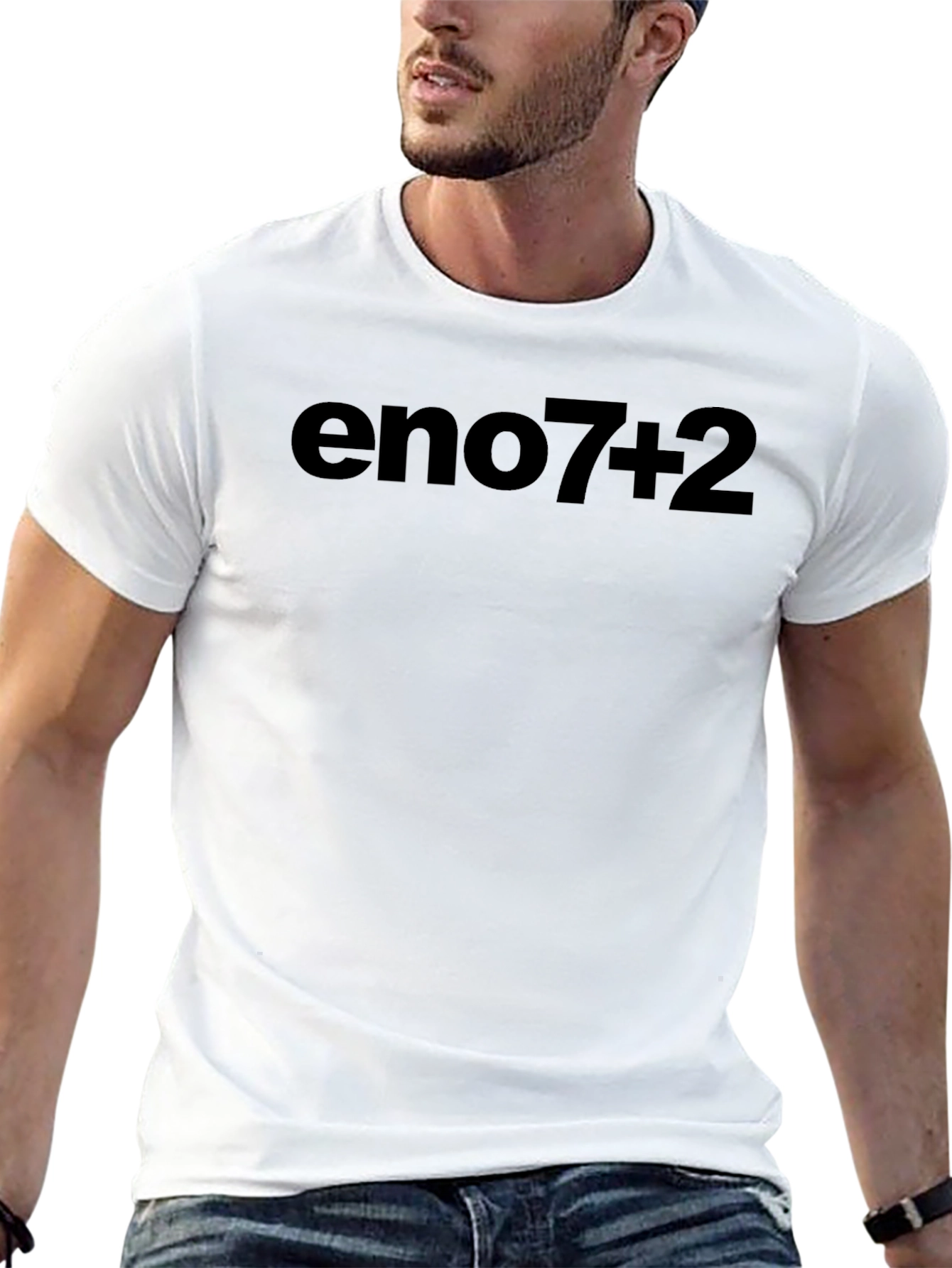 Eno7+2 Graphic Tee - Stylish Black T-Shirt