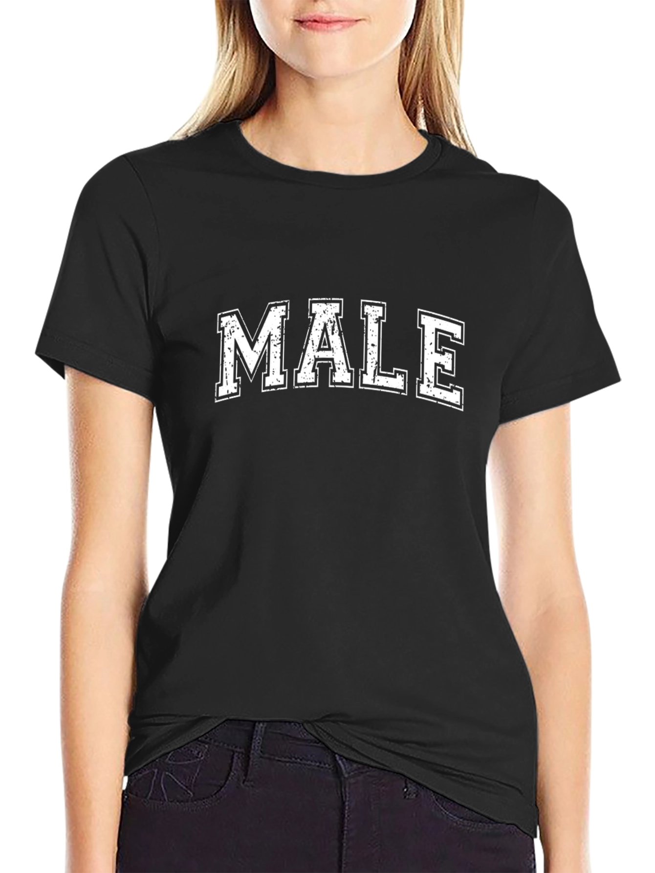 Bold MALE Graphic Print Black T-Shirt